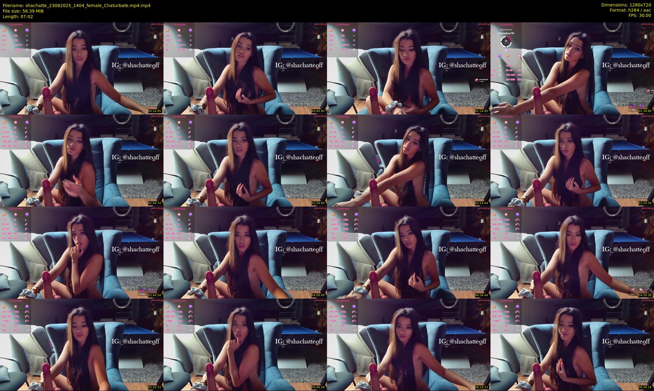 shachatte — 8 minute Chaturbate couple cam show recording, 720p, Aug 23, 2025