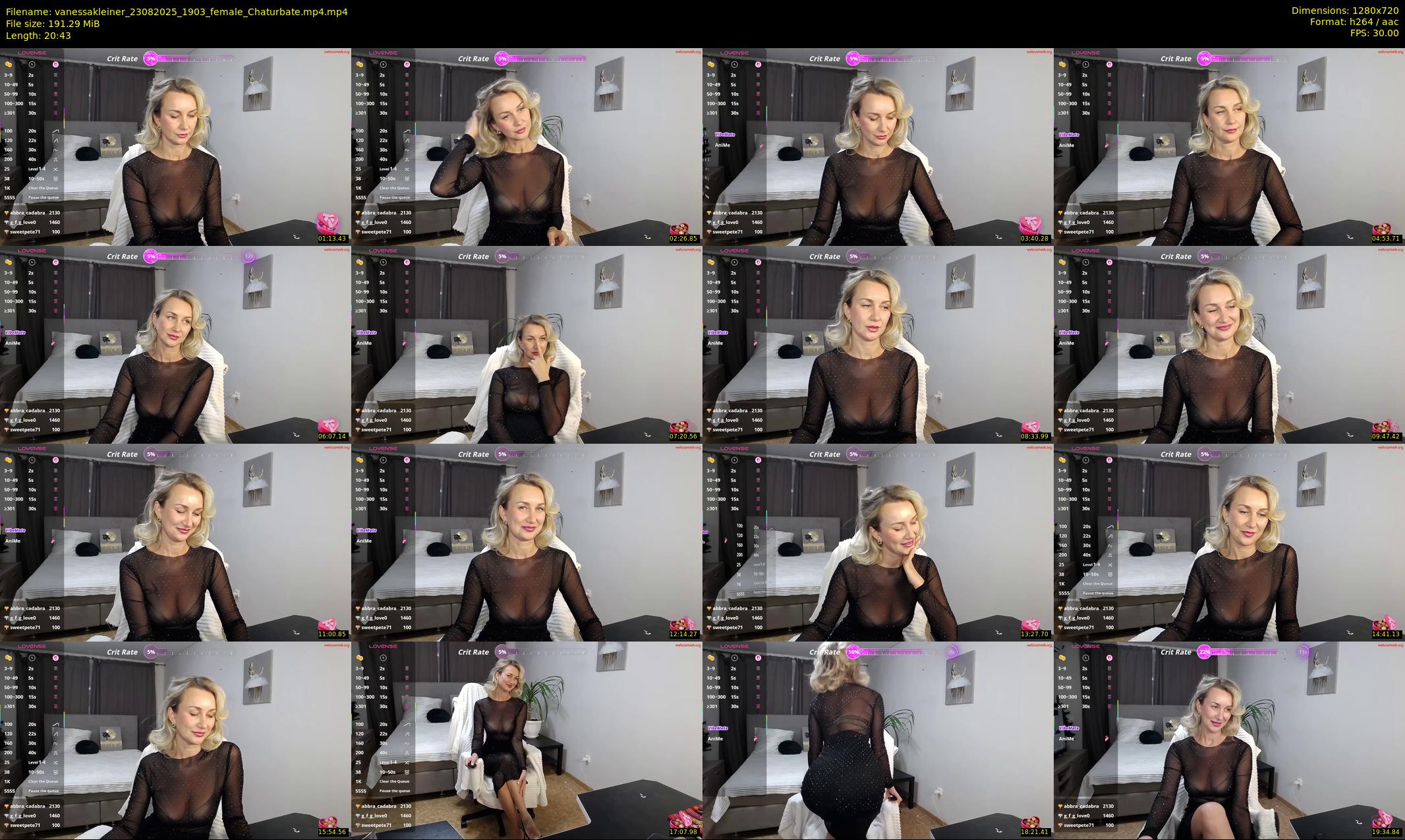 vanessakleiner — 21 minute Chaturbate female cam show recording, 720p, Aug 23, 2025