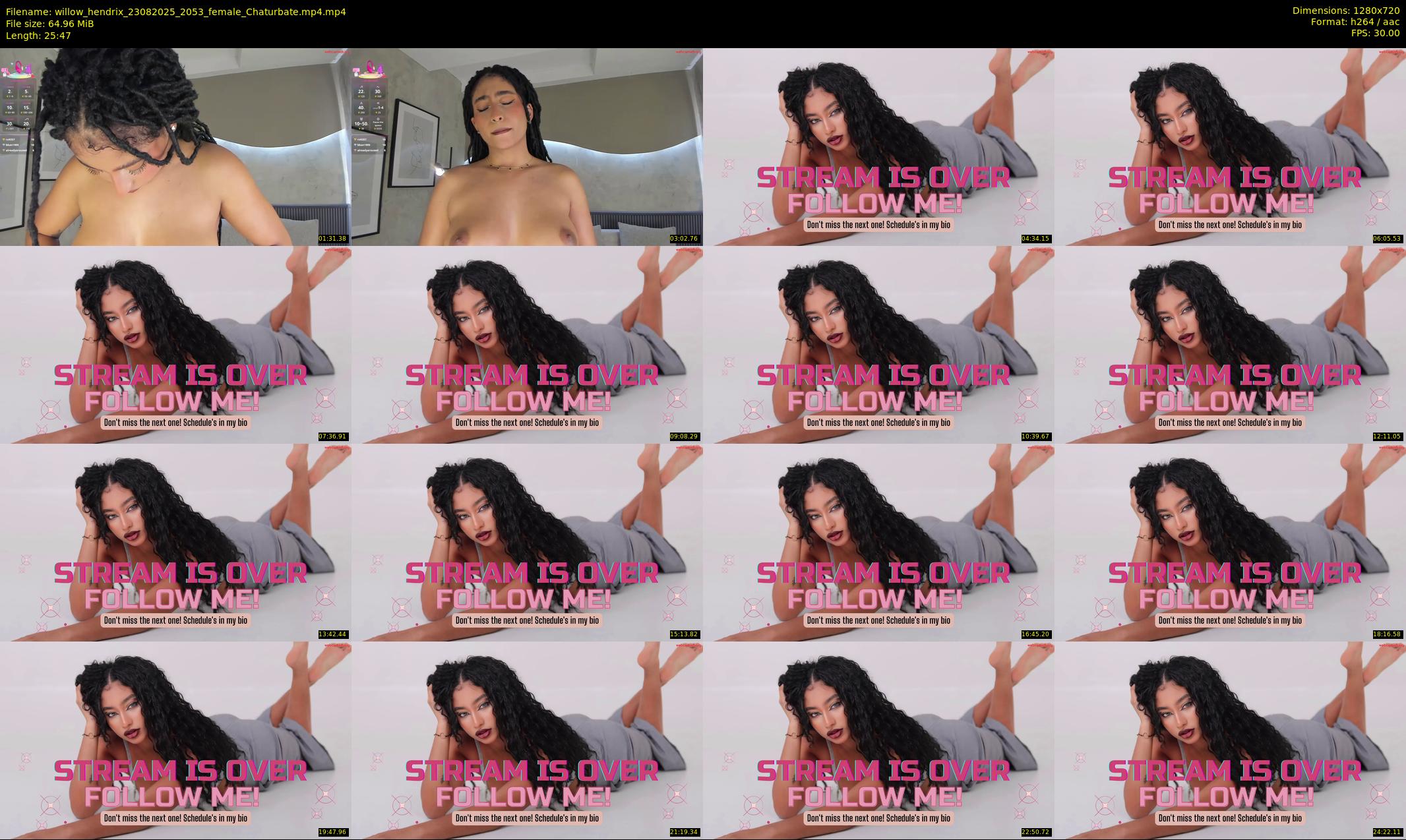 willow_hendrix — 26 minute Chaturbate female cam show recording, 720p, Aug 23, 2025