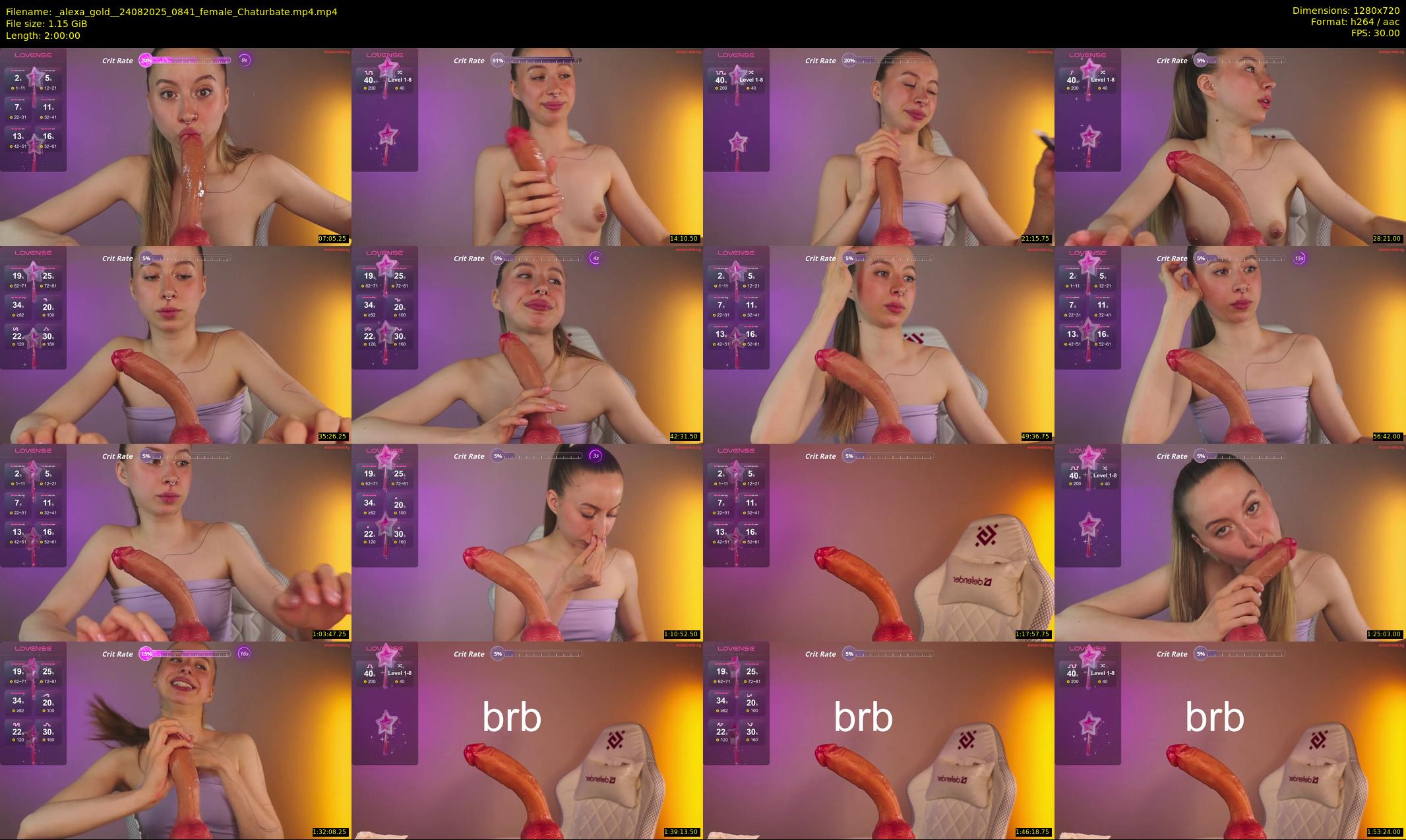 _alexa_gold_ — 120 minute Chaturbate female cam show recording, 720p, Aug 24, 2025