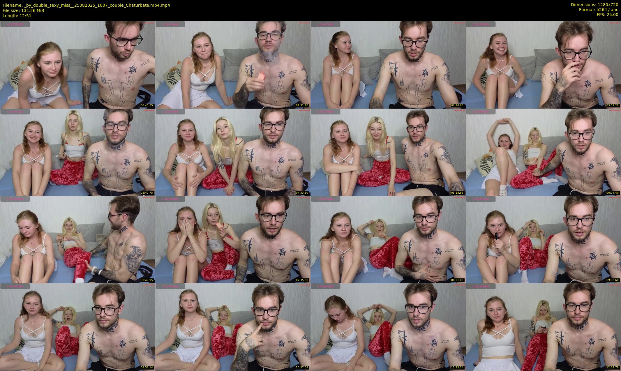 _by_double_sexy_miss_ — 13 minute Chaturbate couple cam show recording, 720p, Aug 25, 2025