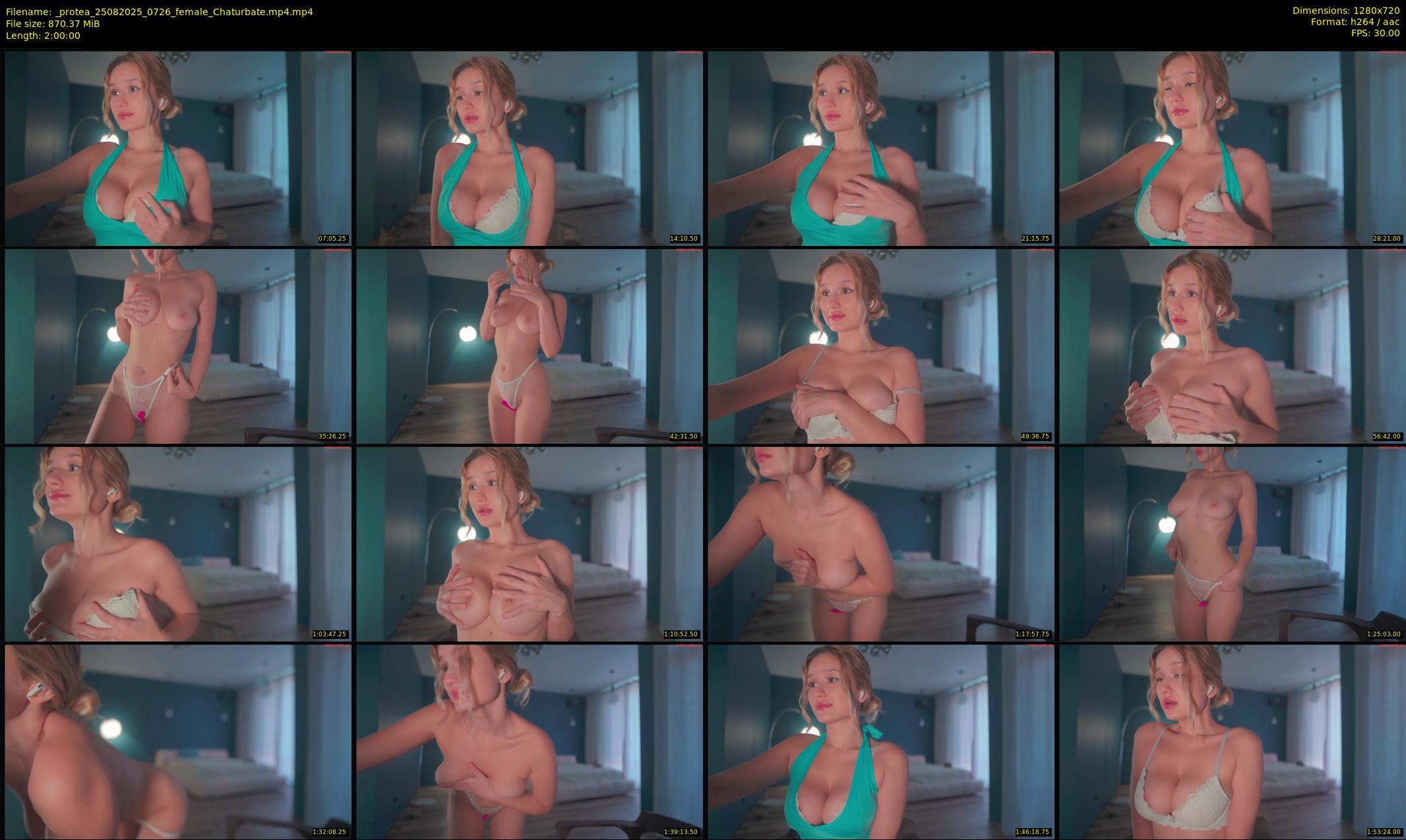 _protea — 120 minute Chaturbate female cam show recording, 720p, Aug 25, 2025
