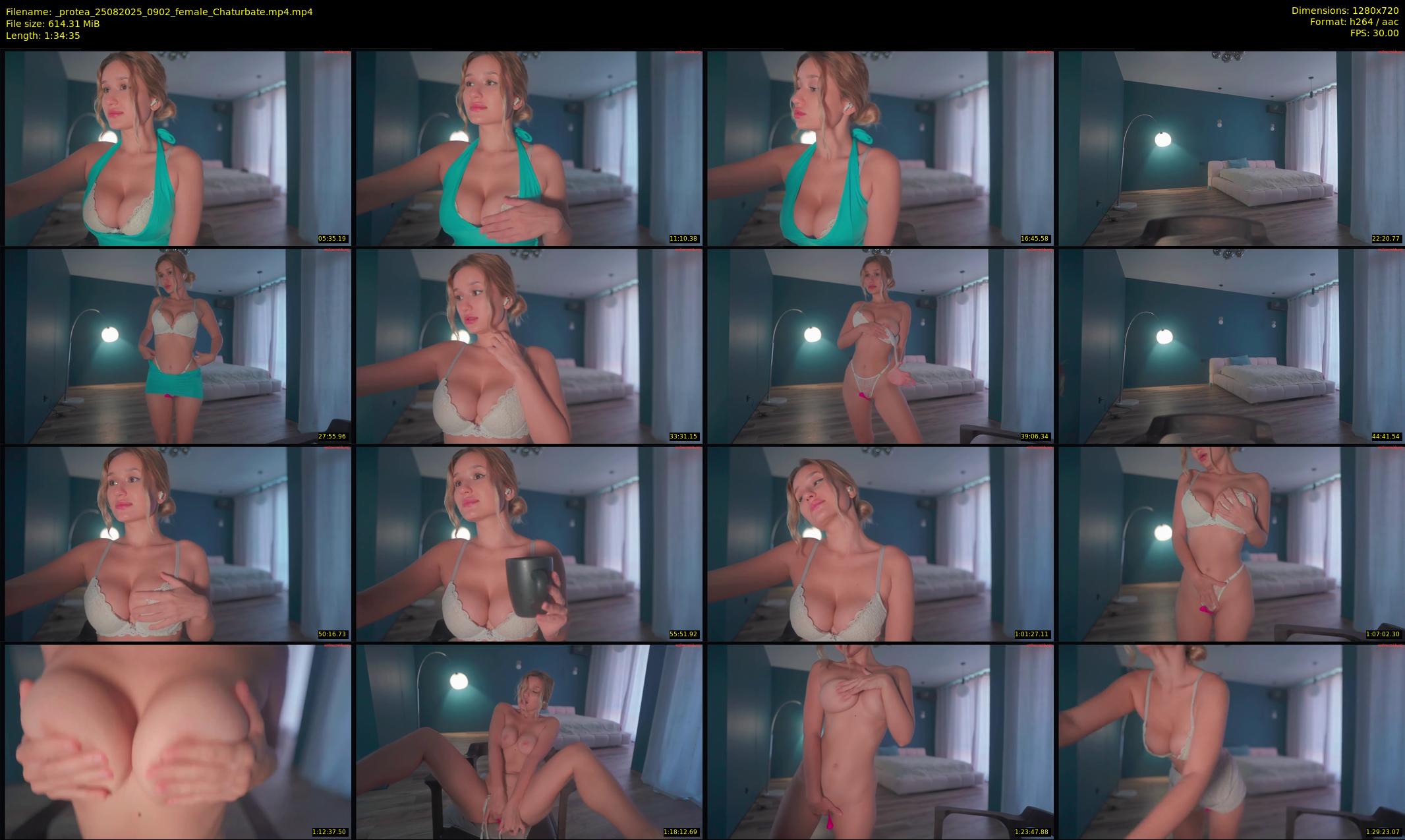 _protea — 95 minute Chaturbate female cam show recording, 720p, Aug 25, 2025