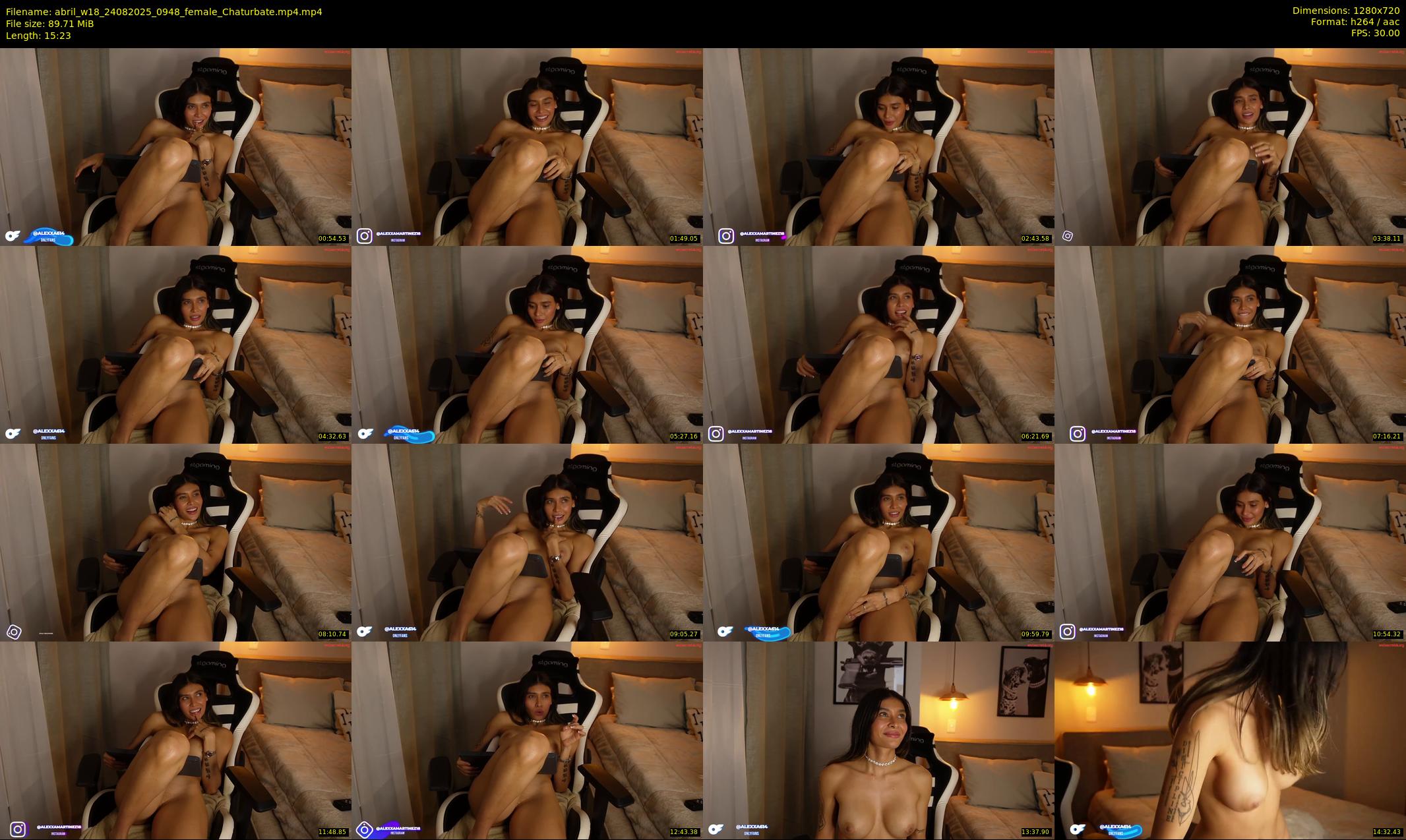 abril_w18 — 16 minute Chaturbate female cam show recording, 720p, Aug 24, 2025
