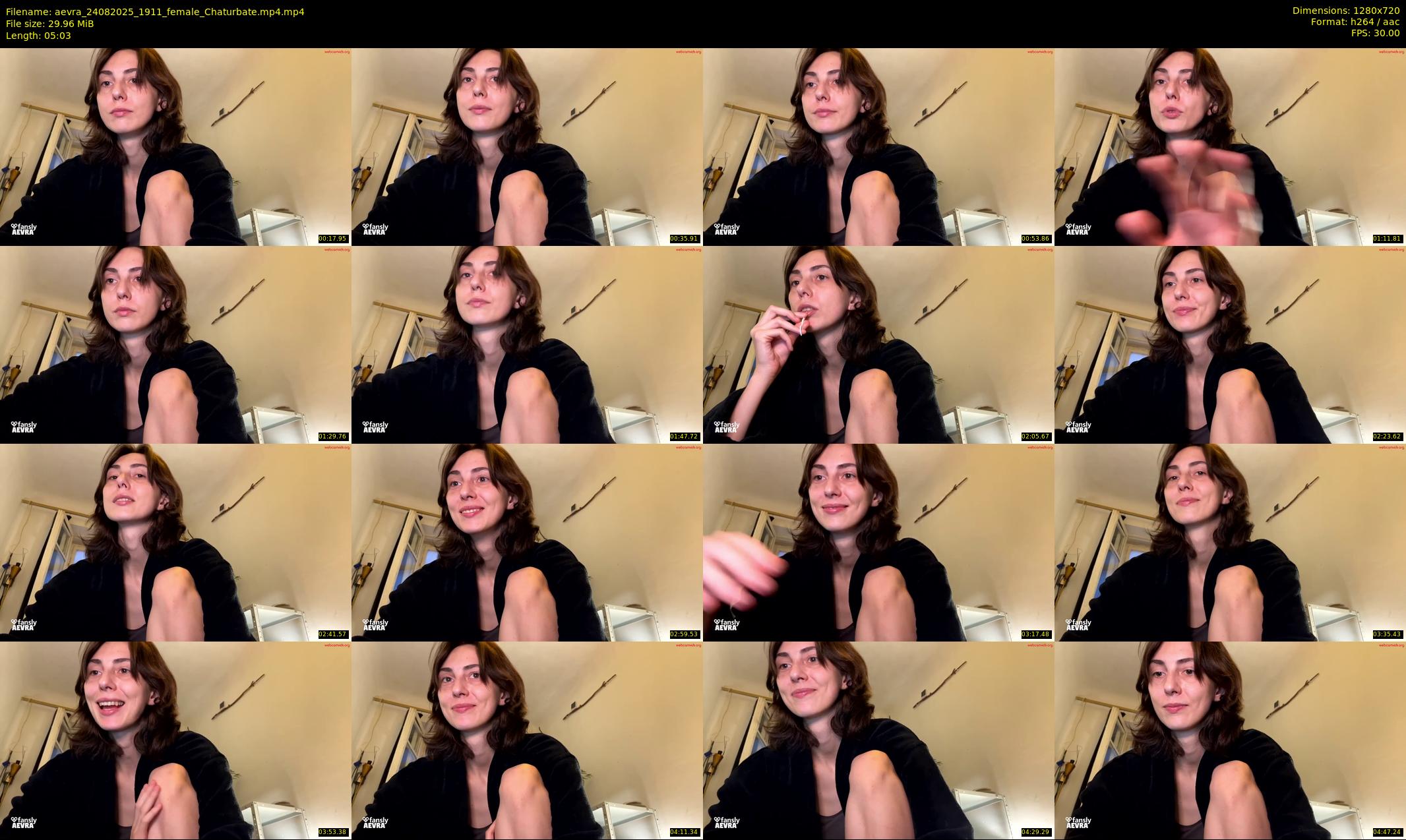 aevra — 6 minute Chaturbate female cam show recording, 720p, Aug 24, 2025