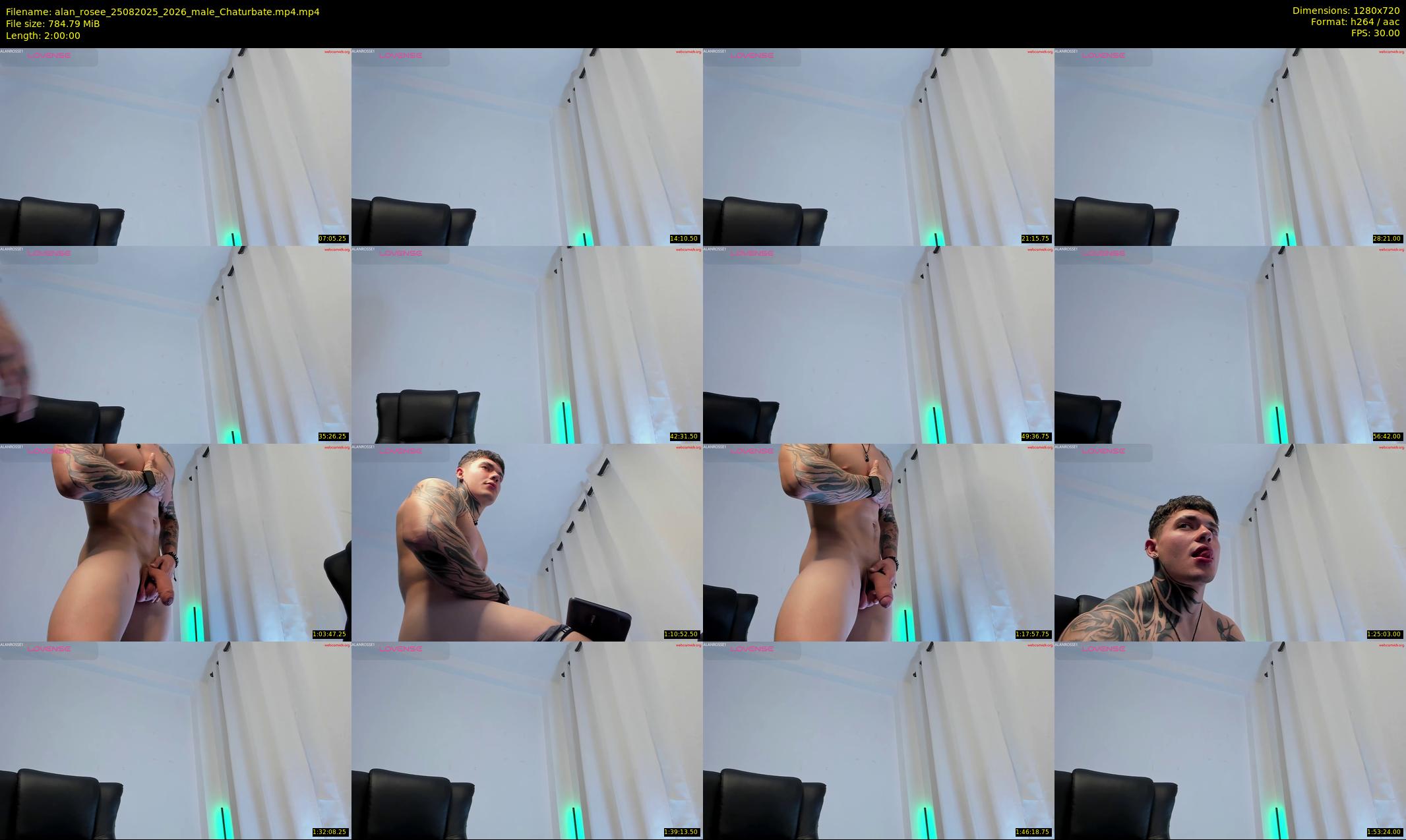 alan_rosee — 120 minute Chaturbate male cam show recording, 720p, Aug 25, 2025