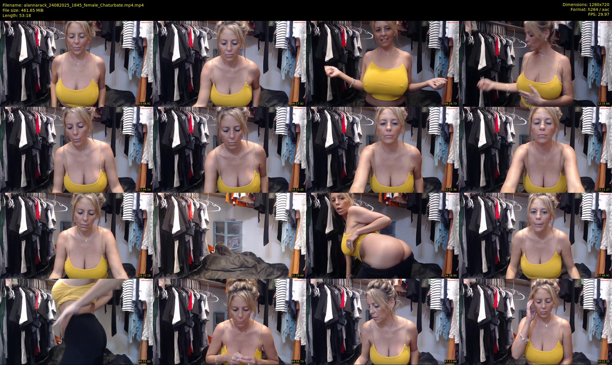 alannarack — 54 minute Chaturbate female cam show recording, 720p, Aug 24, 2025