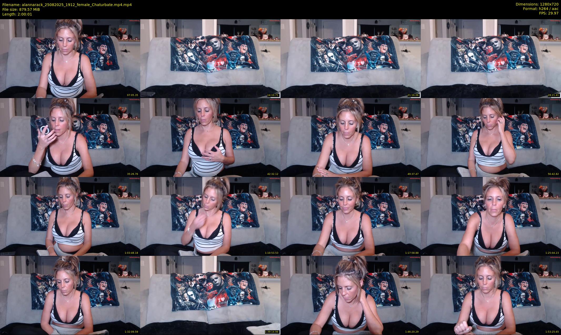 alannarack — 121 minute Chaturbate female cam show recording, 720p, Aug 25, 2025