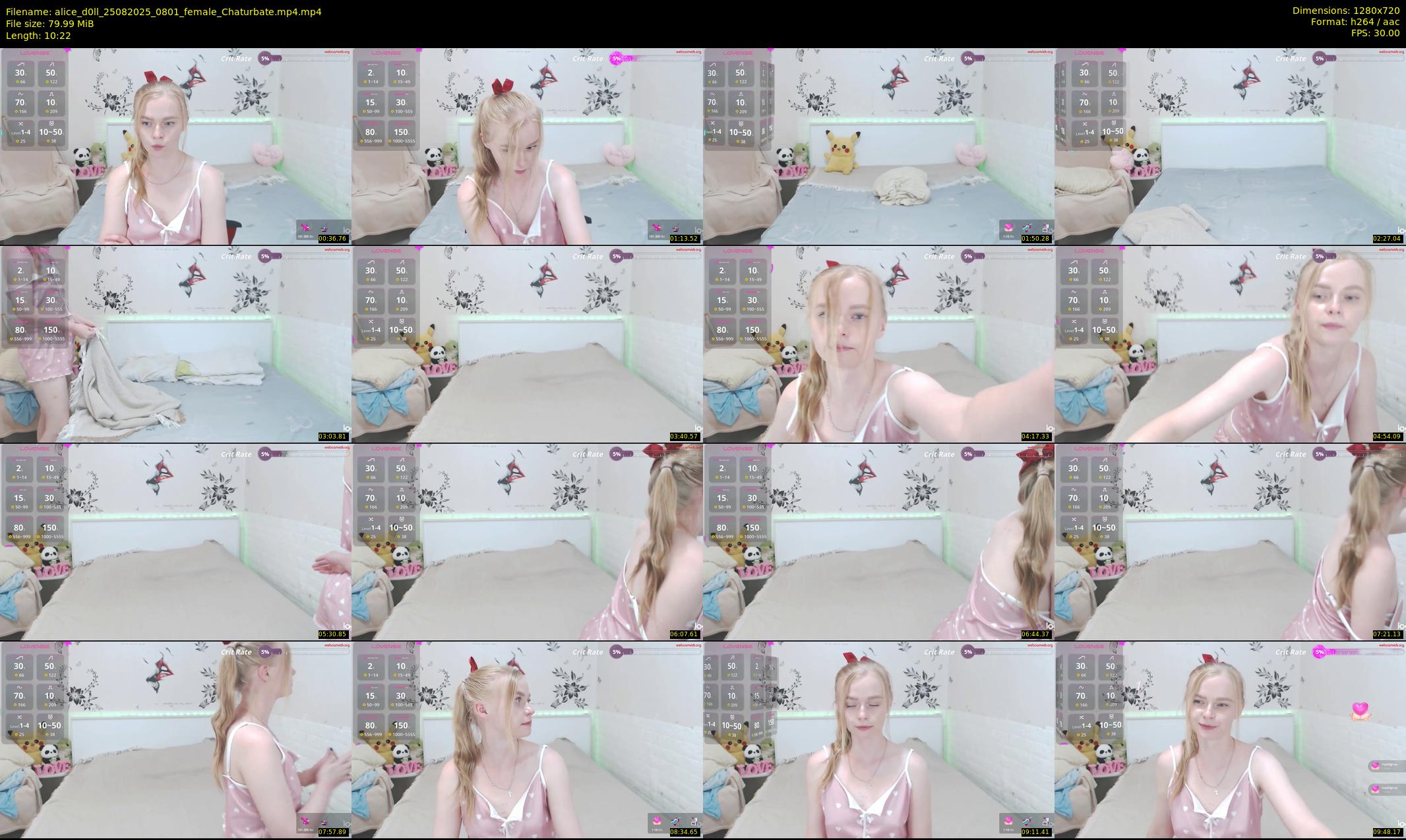 alice_d0ll — 11 minute Chaturbate female cam show recording, 720p, Aug 25, 2025