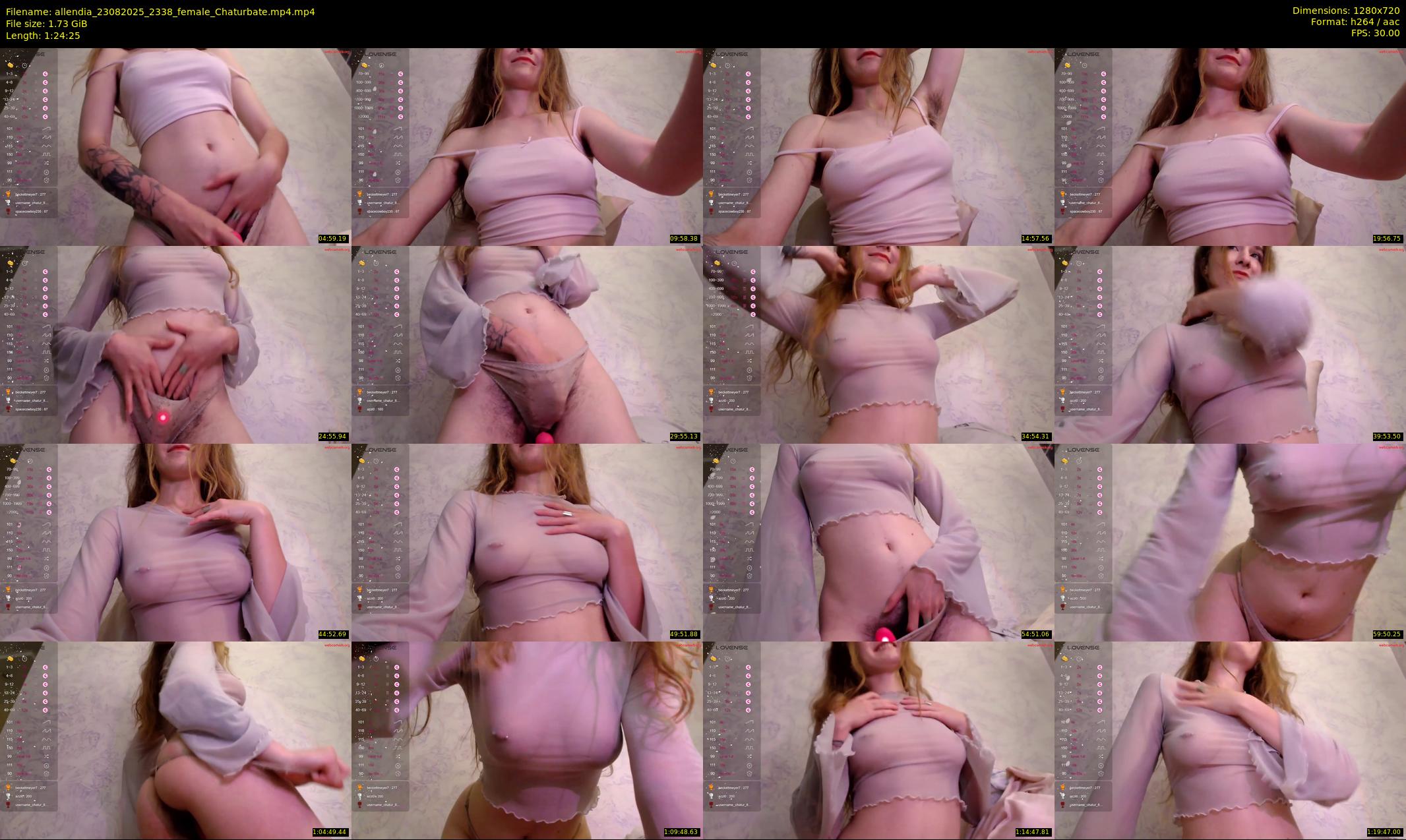allendia — 85 minute Chaturbate female cam show recording, 720p, Aug 23, 2025