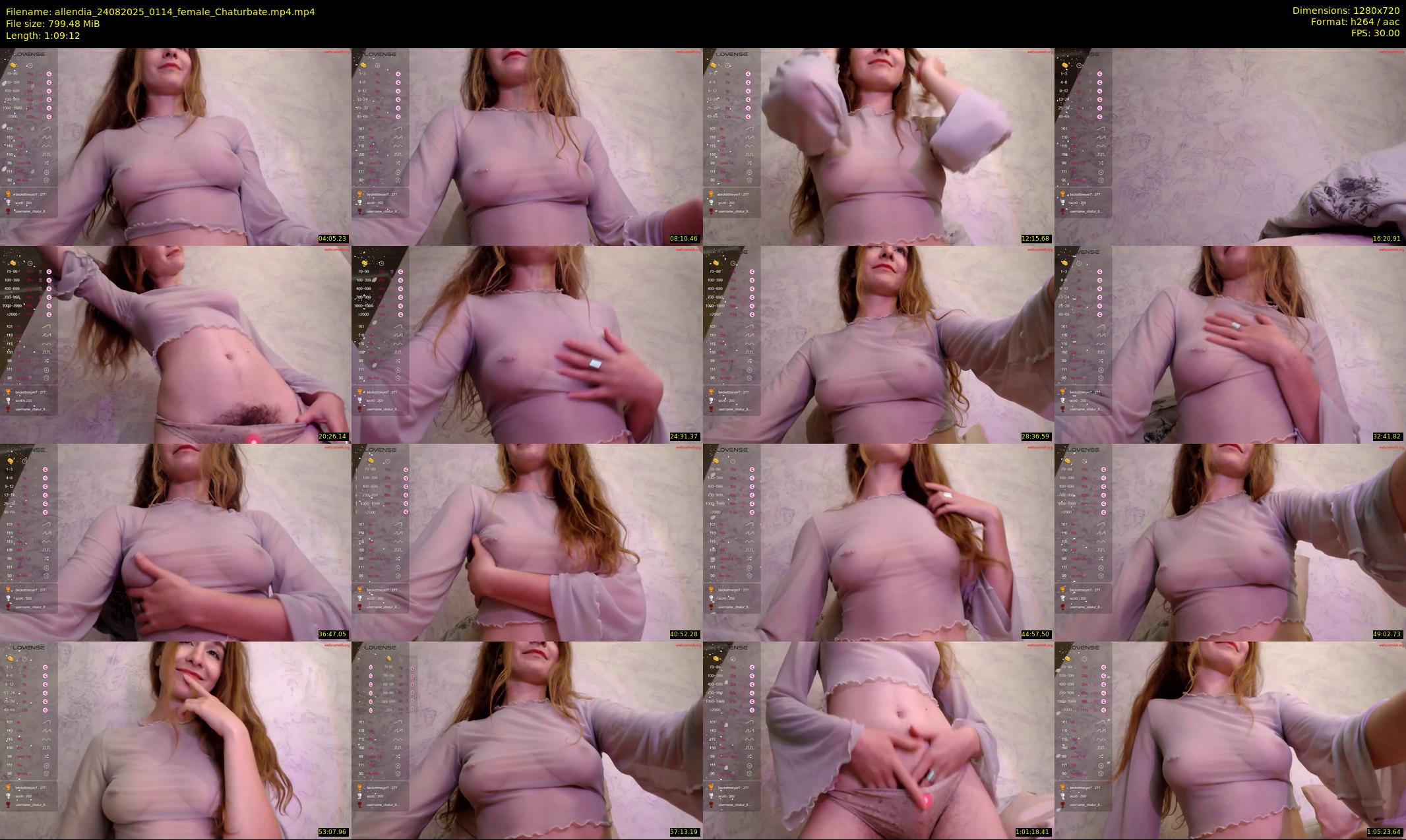allendia — 70 minute Chaturbate female cam show recording, 720p, Aug 24, 2025