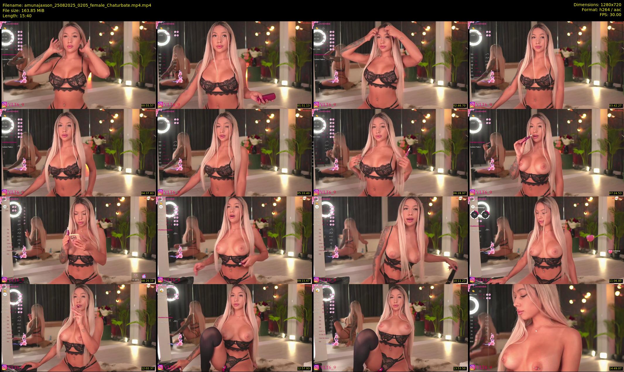 amunajaxson — 16 minute Chaturbate female cam show recording, 720p, Aug 25, 2025