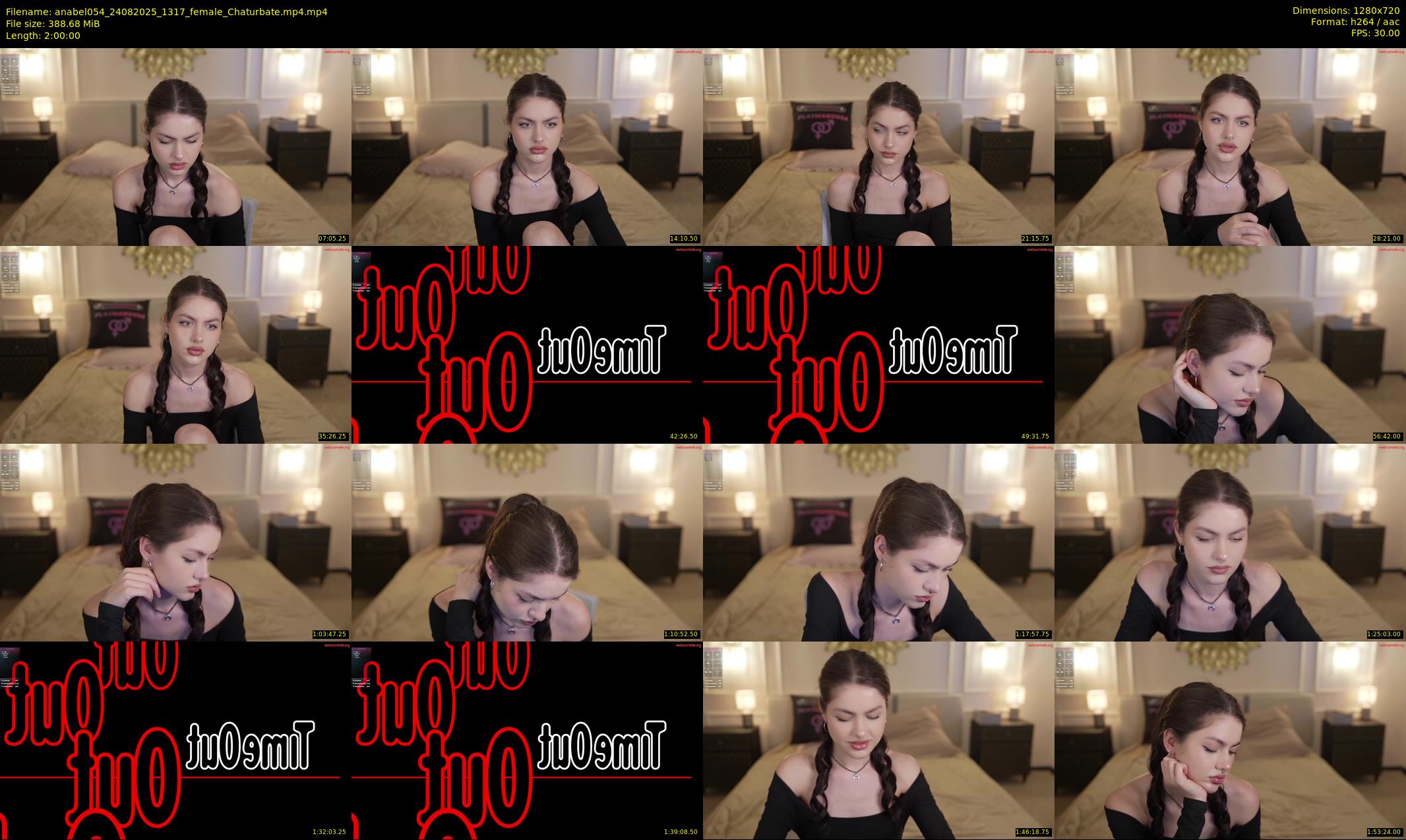 anabel054 — 120 minute Chaturbate female cam show recording, 720p, Aug 24, 2025