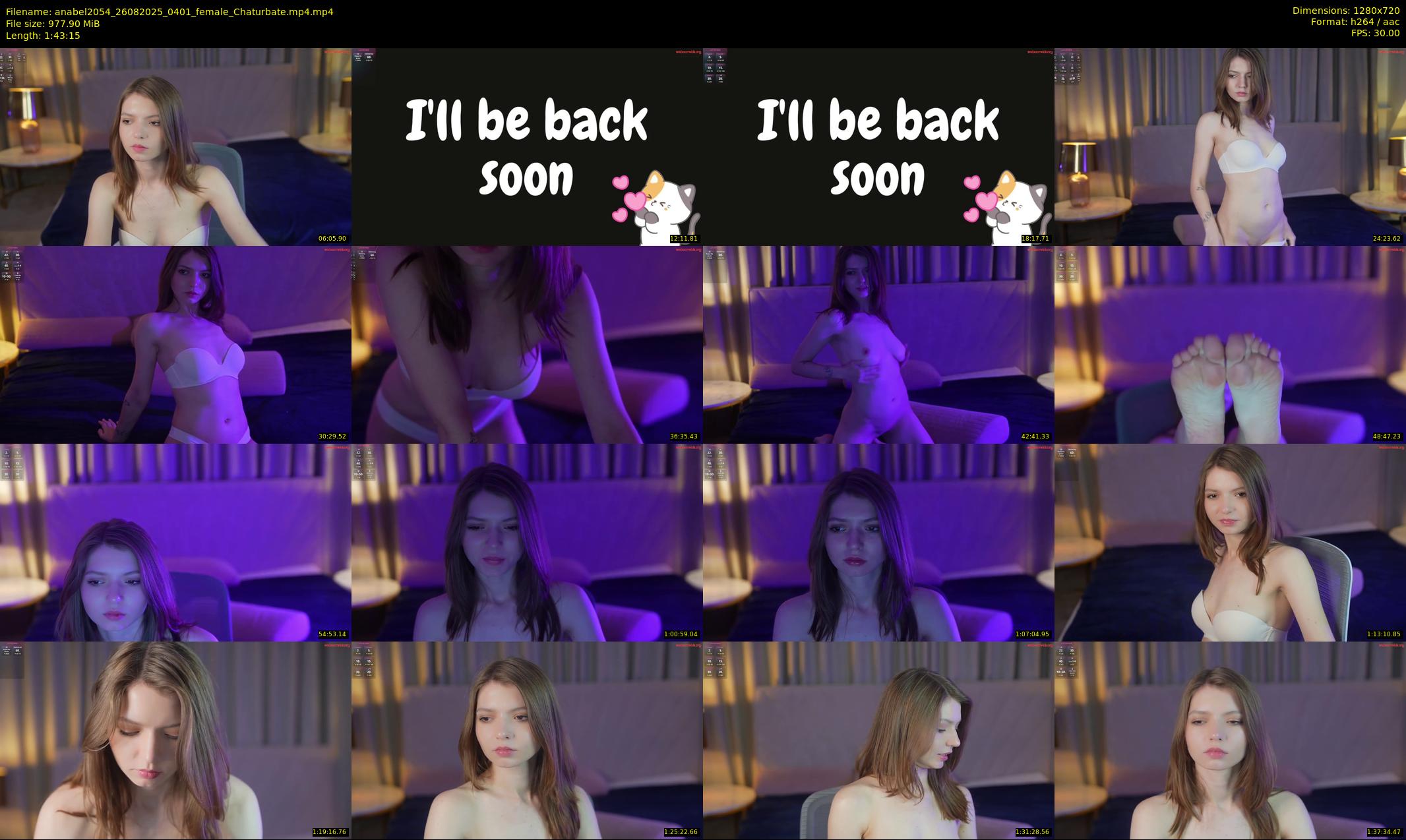 anabel2054 — 104 minute Chaturbate female cam show recording, 720p, Aug 26, 2025