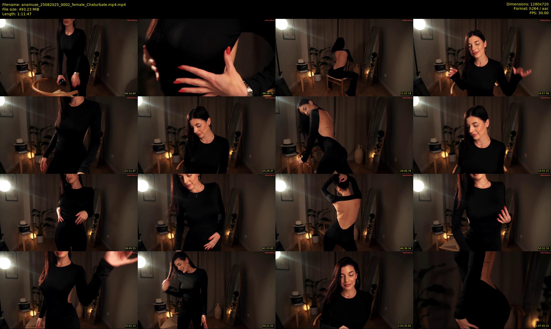 anamuse — 72 minute Chaturbate female cam show recording, 720p, Aug 25, 2025