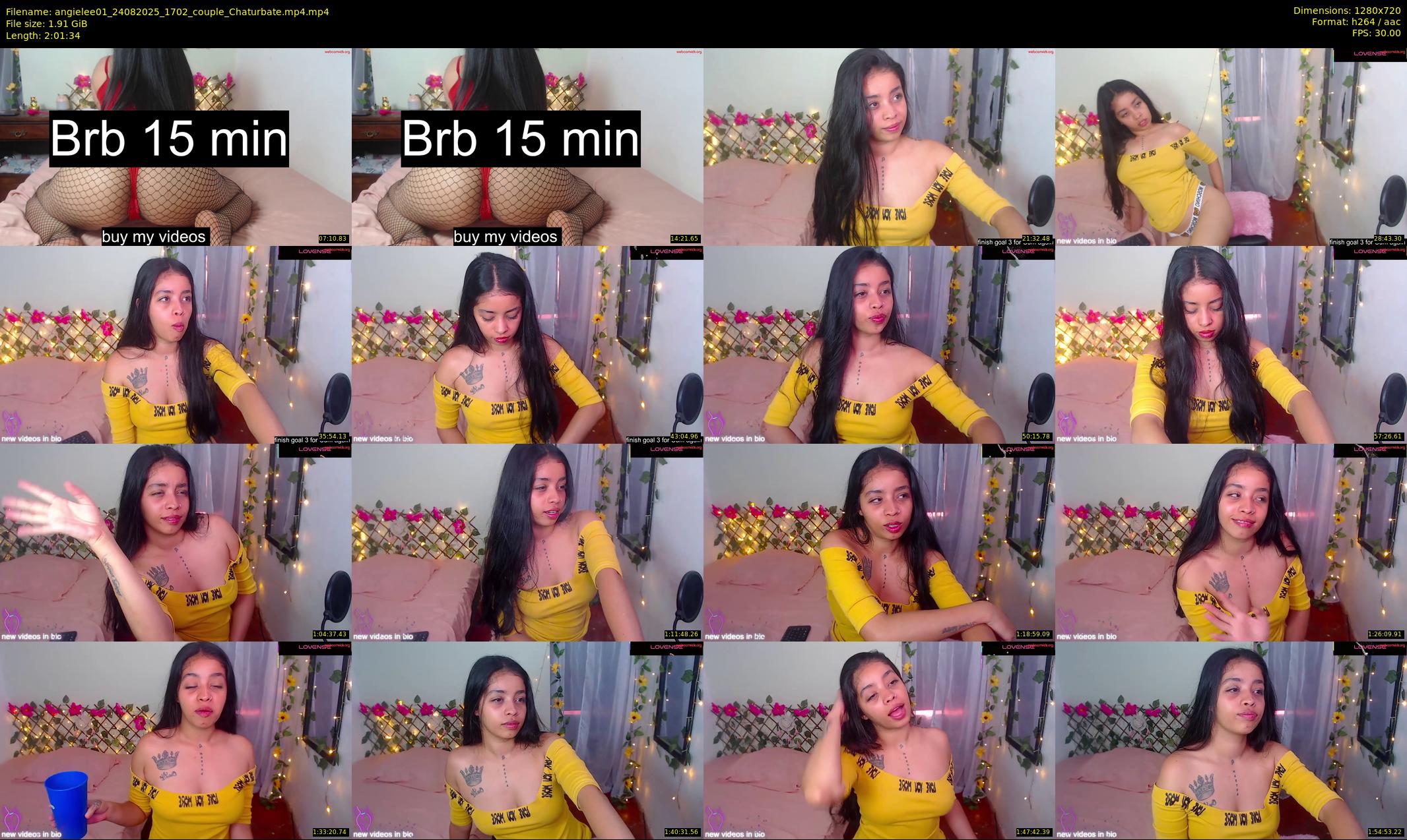 angielee01 — 122 minute Chaturbate couple cam show recording, 720p, Aug 24, 2025