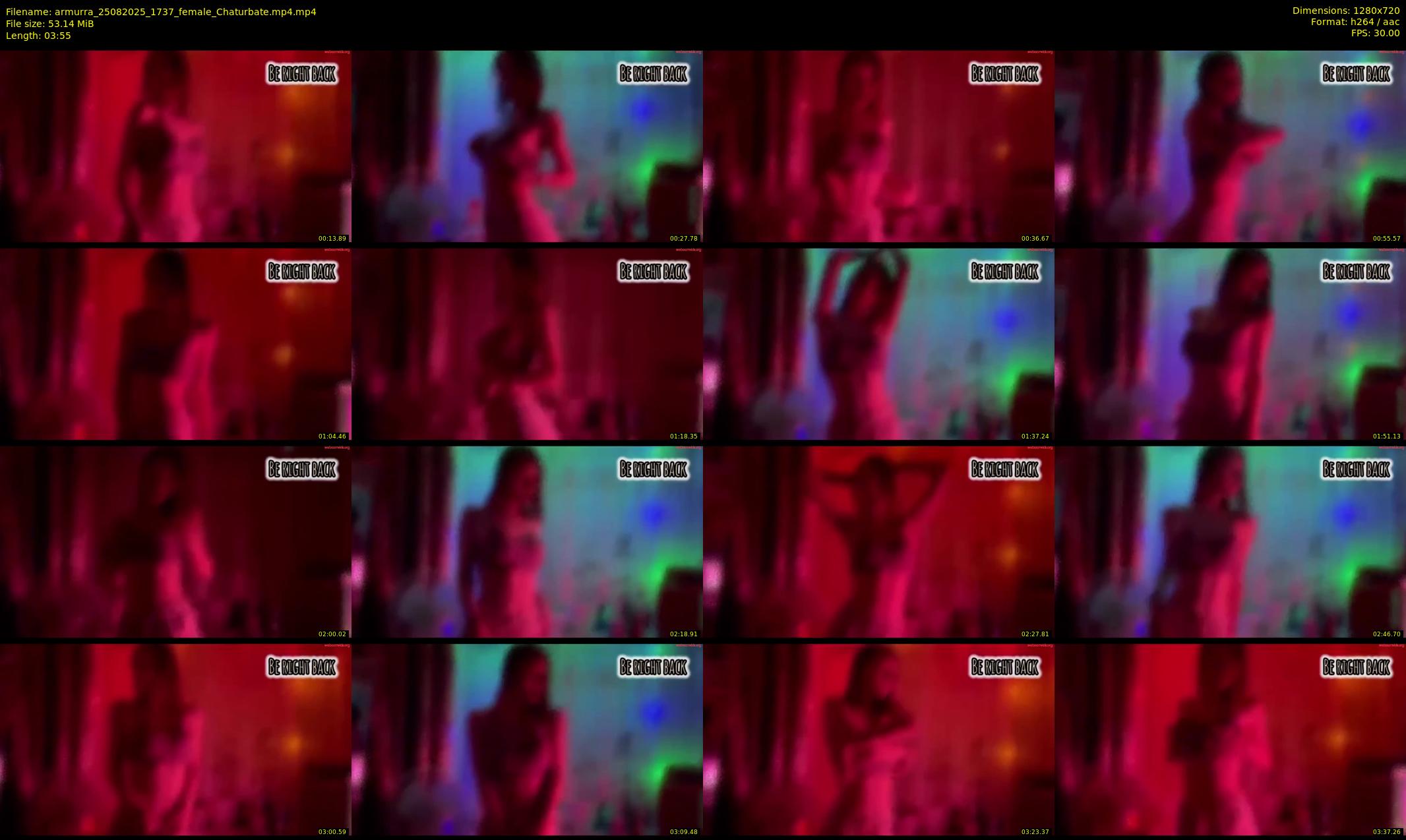 armurra — 4 minute Chaturbate female cam show recording, 720p, Aug 25, 2025