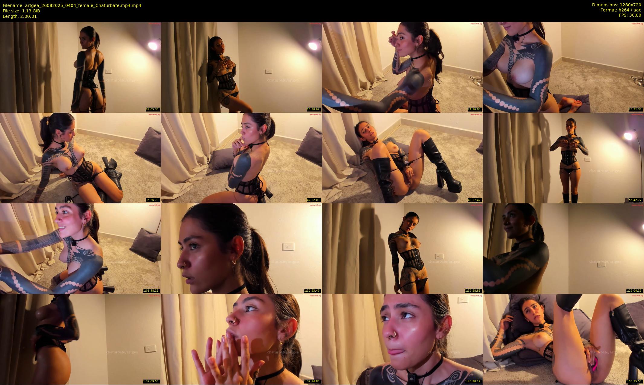artgea — 121 minute Chaturbate female cam show recording, 720p, Aug 26, 2025