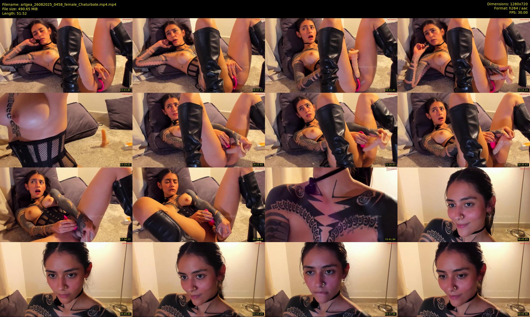 artgea — 52 minute Chaturbate female cam show recording, 720p, Aug 26, 2025