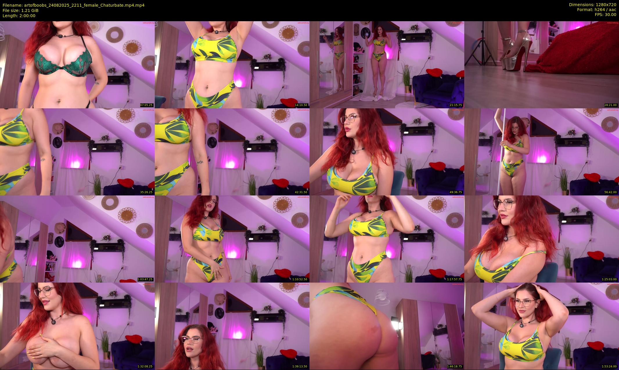 artofboobs — 120 minute Chaturbate female cam show recording, 720p, Aug 24, 2025