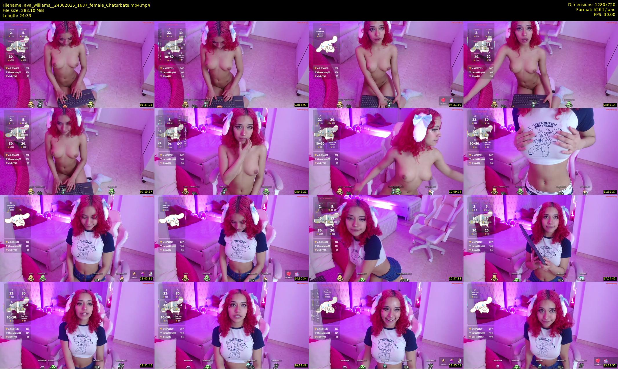 ava_williams_ — 25 minute Chaturbate female cam show recording, 720p, Aug 24, 2025