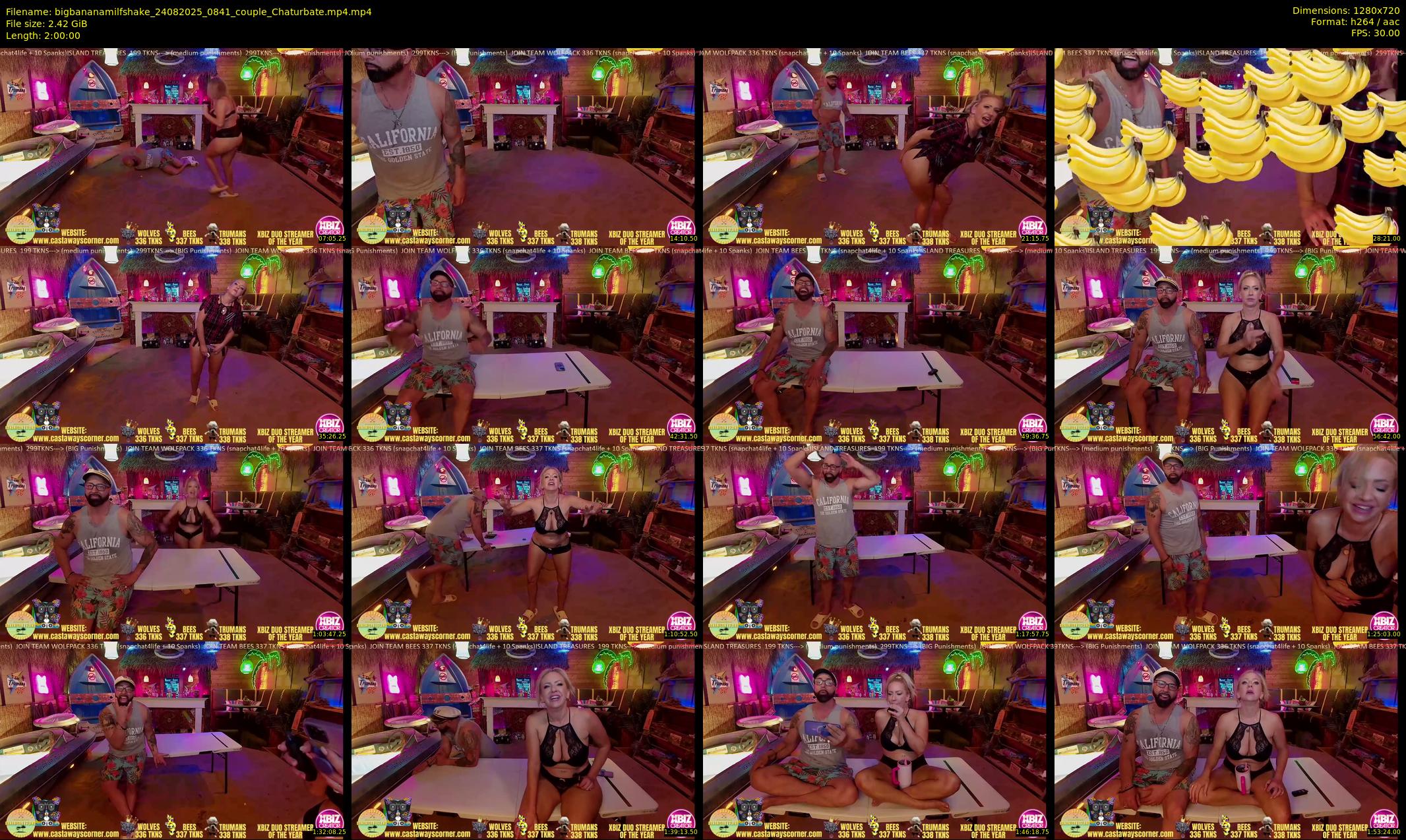 bigbananamilfshake — 120 minute Chaturbate couple cam show recording, 720p, Aug 24, 2025