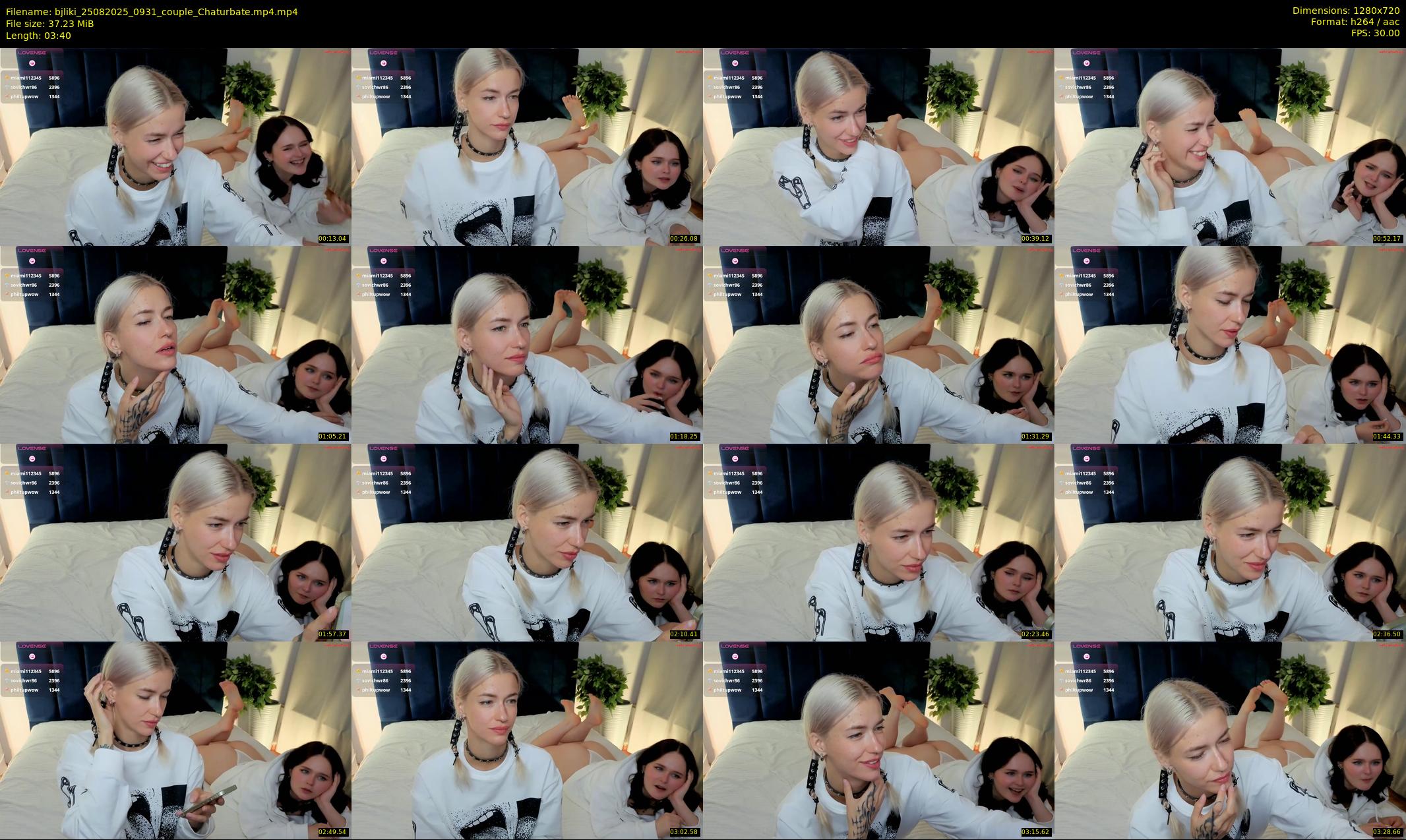 bjliki — 4 minute Chaturbate couple cam show recording, 720p, Aug 25, 2025