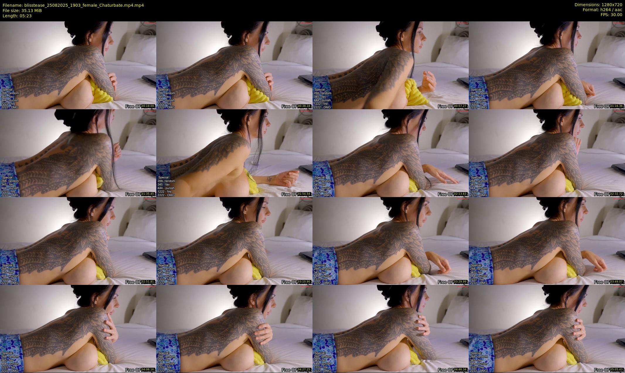 blisstease — 6 minute Chaturbate female cam show recording, 720p, Aug 25, 2025