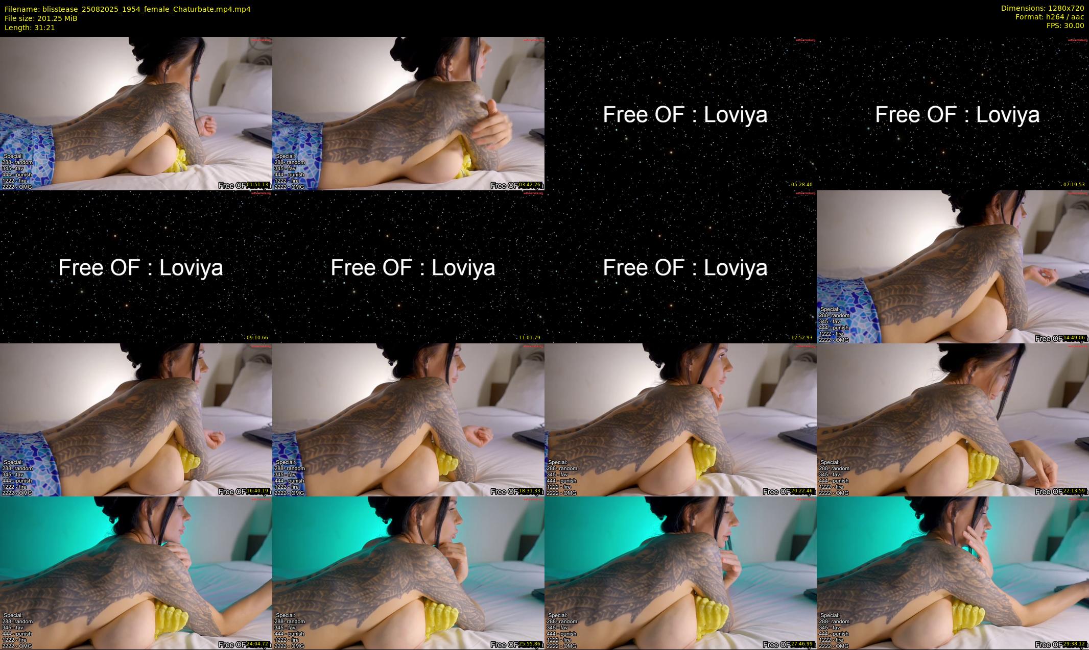 blisstease — 32 minute Chaturbate female cam show recording, 720p, Aug 25, 2025