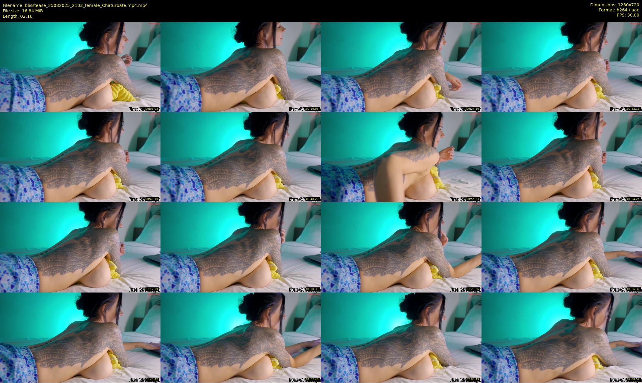 blisstease — 3 minute Chaturbate female cam show recording, 720p, Aug 25, 2025