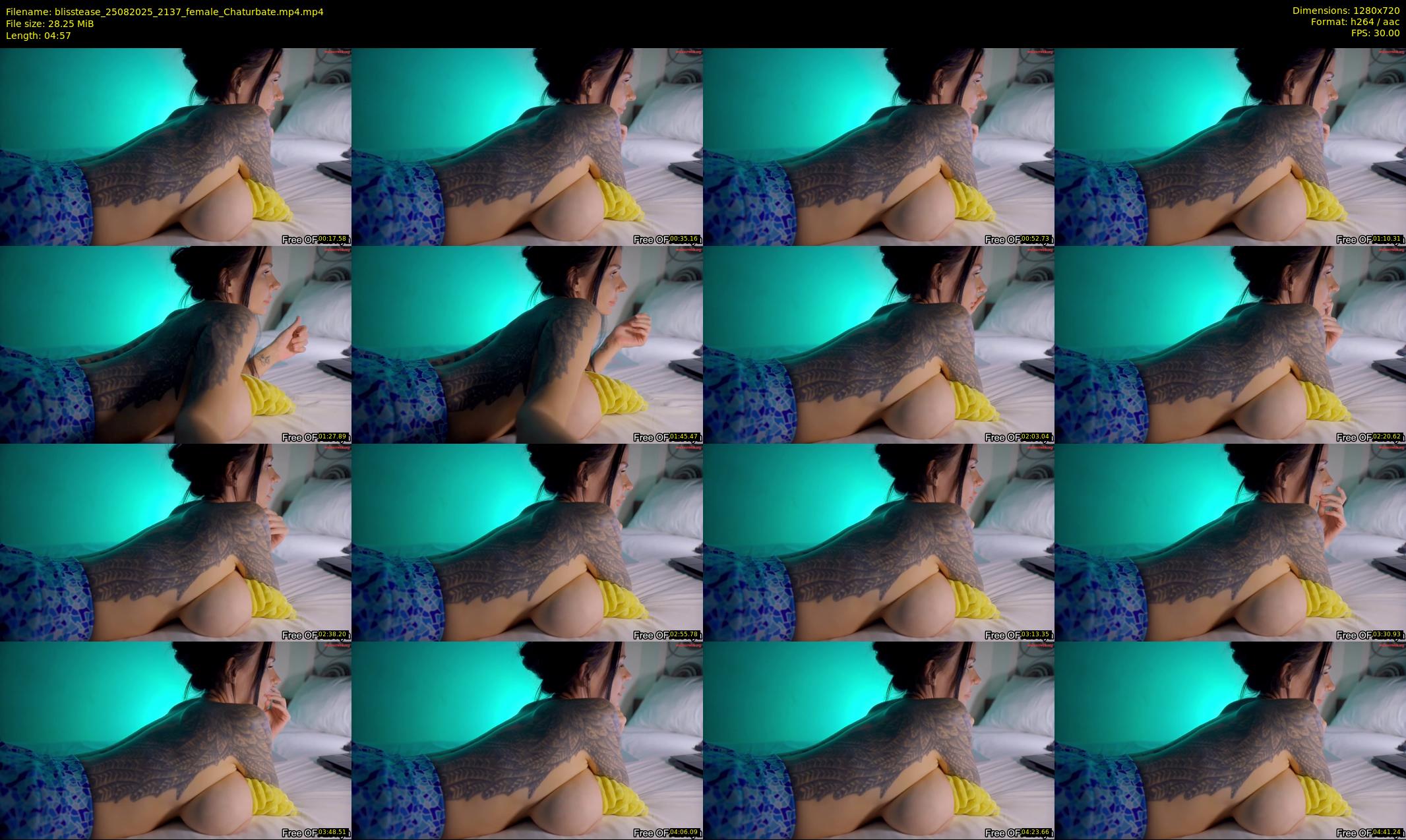 blisstease — 5 minute Chaturbate female cam show recording, 720p, Aug 25, 2025