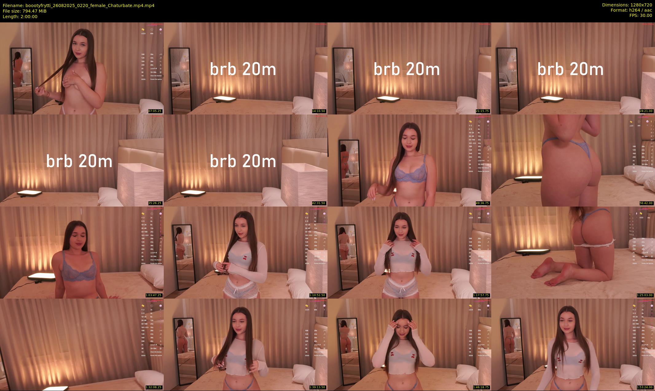 boootyfrytti — 120 minute Chaturbate female cam show recording, 720p, Aug 26, 2025