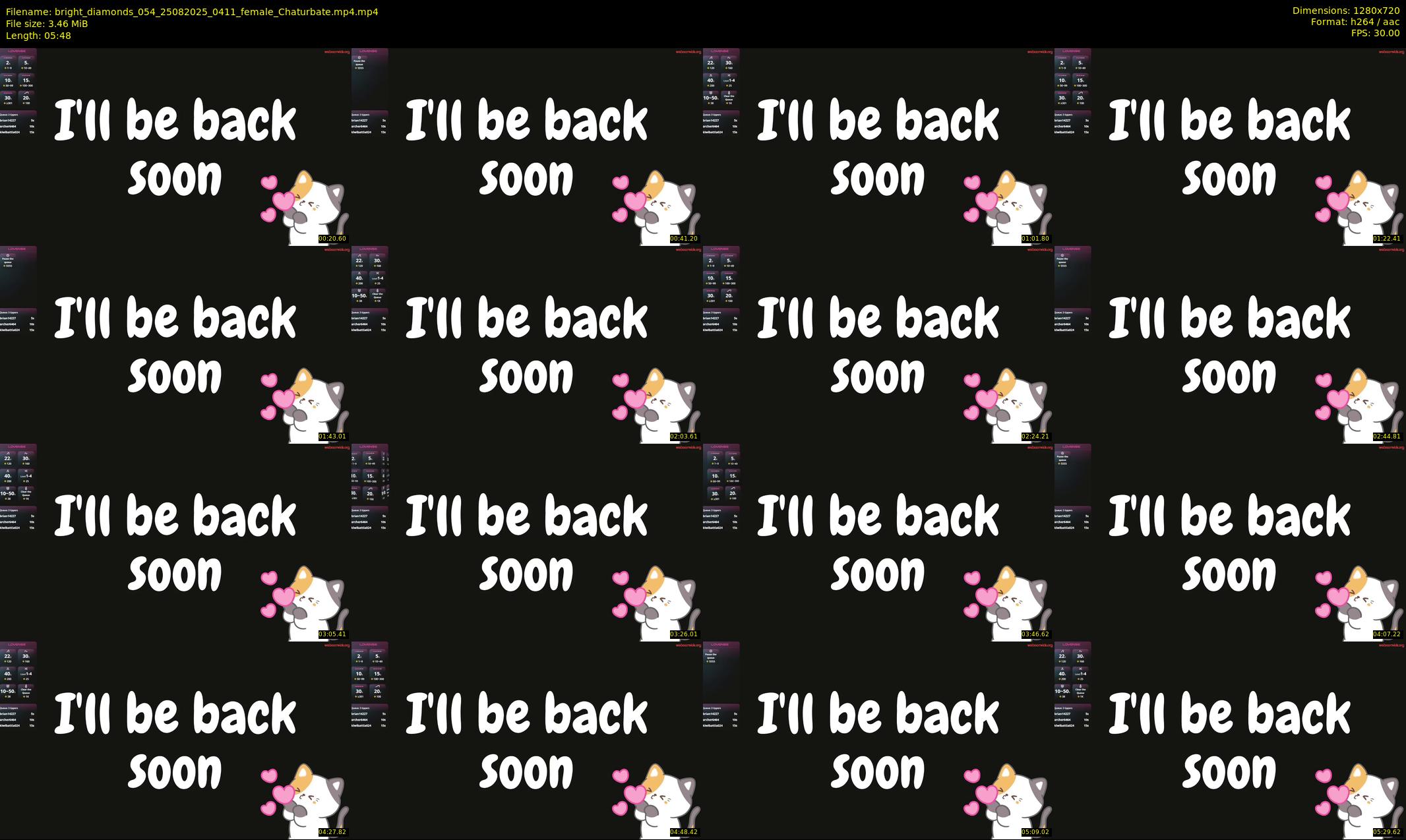 bright_diamonds_054 — 6 minute Chaturbate couple cam show recording, 720p, Aug 25, 2025