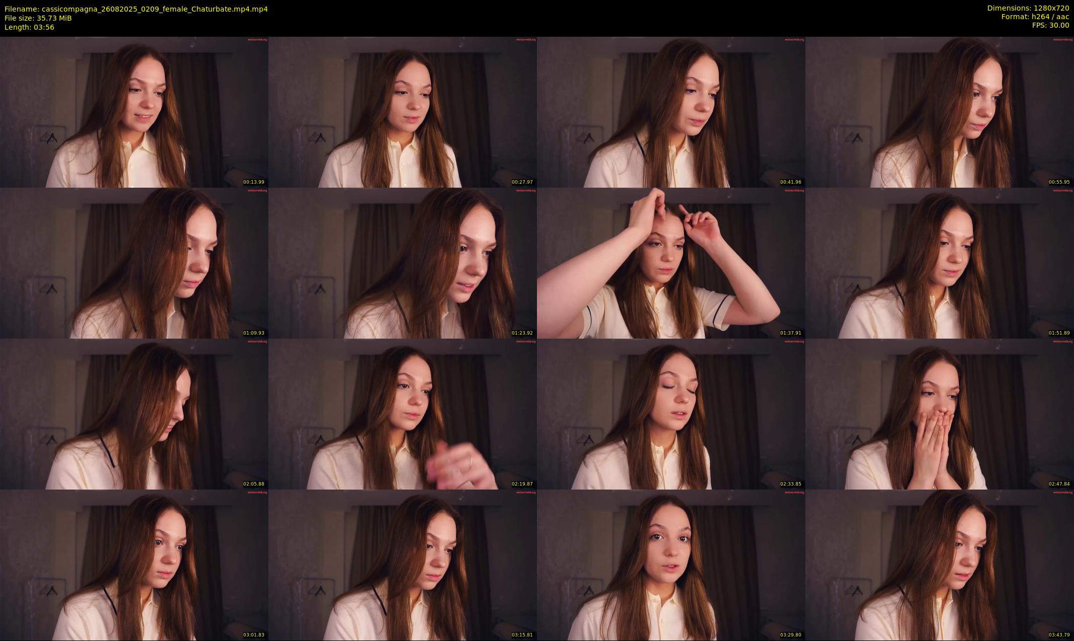 cassicompagna — 4 minute Chaturbate female cam show recording, 720p, Aug 26, 2025