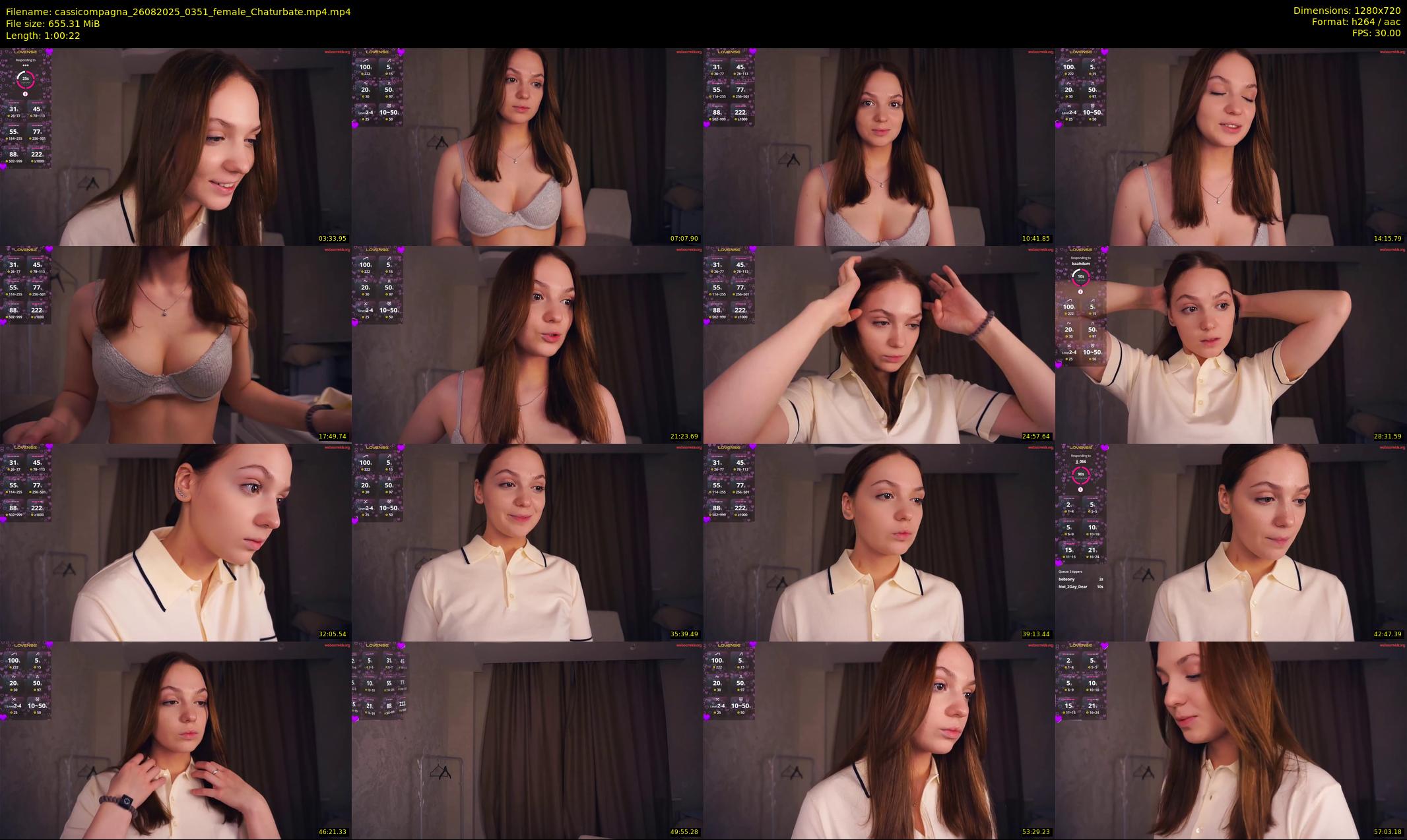 cassicompagna — 61 minute Chaturbate female cam show recording, 720p, Aug 26, 2025