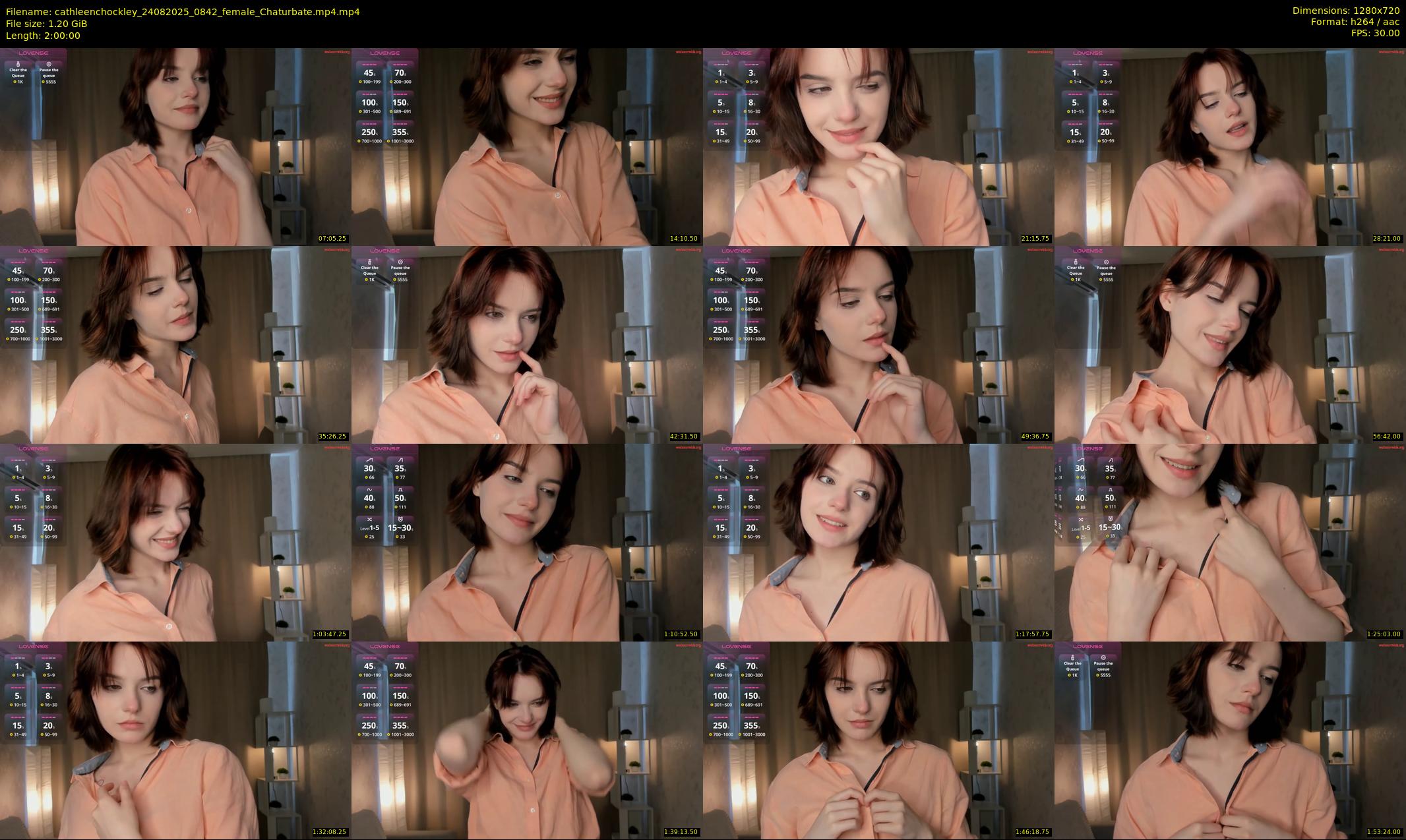 cathleenchockley — 120 minute Chaturbate female cam show recording, 720p, Aug 24, 2025