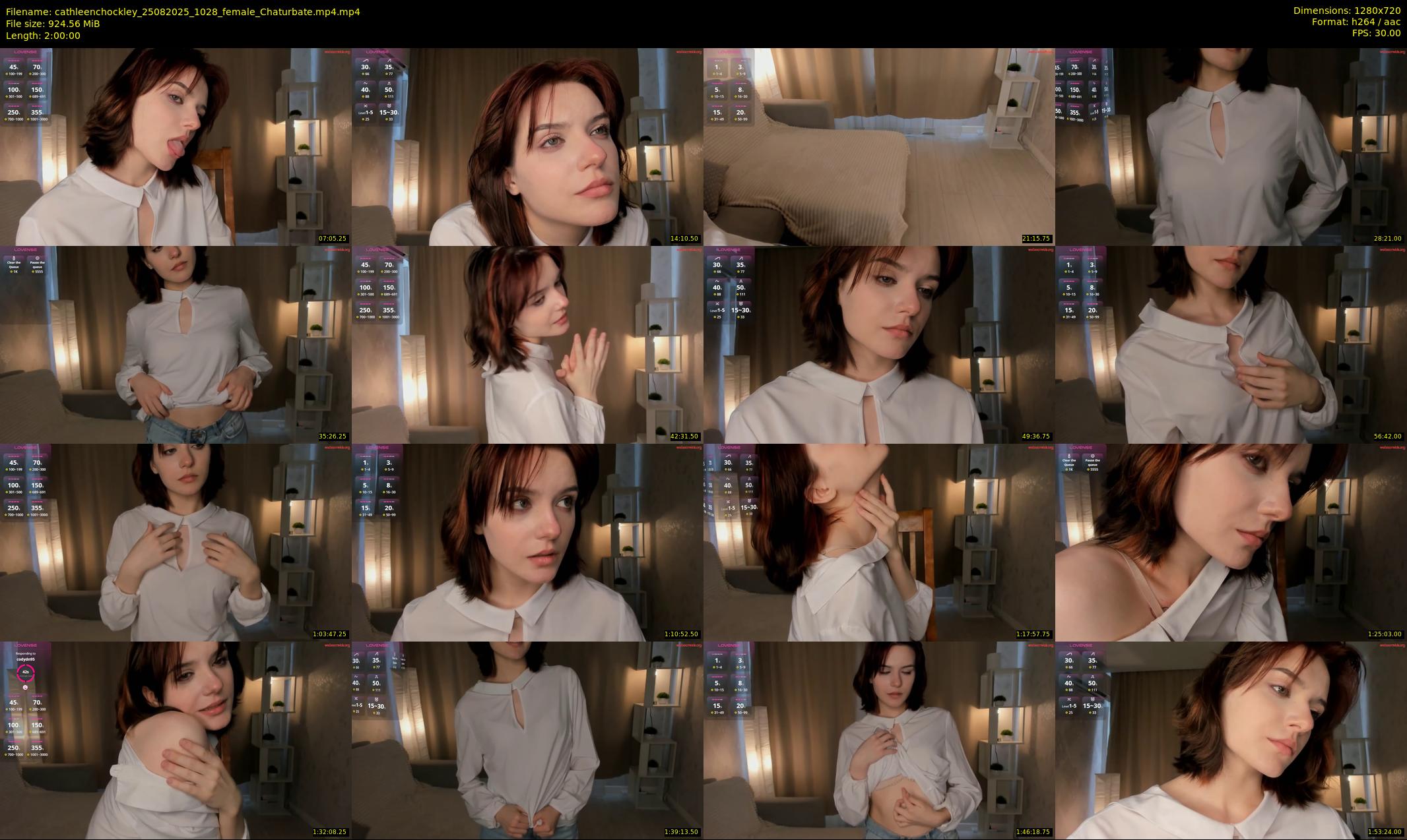 cathleenchockley — 120 minute Chaturbate female cam show recording, 720p, Aug 25, 2025