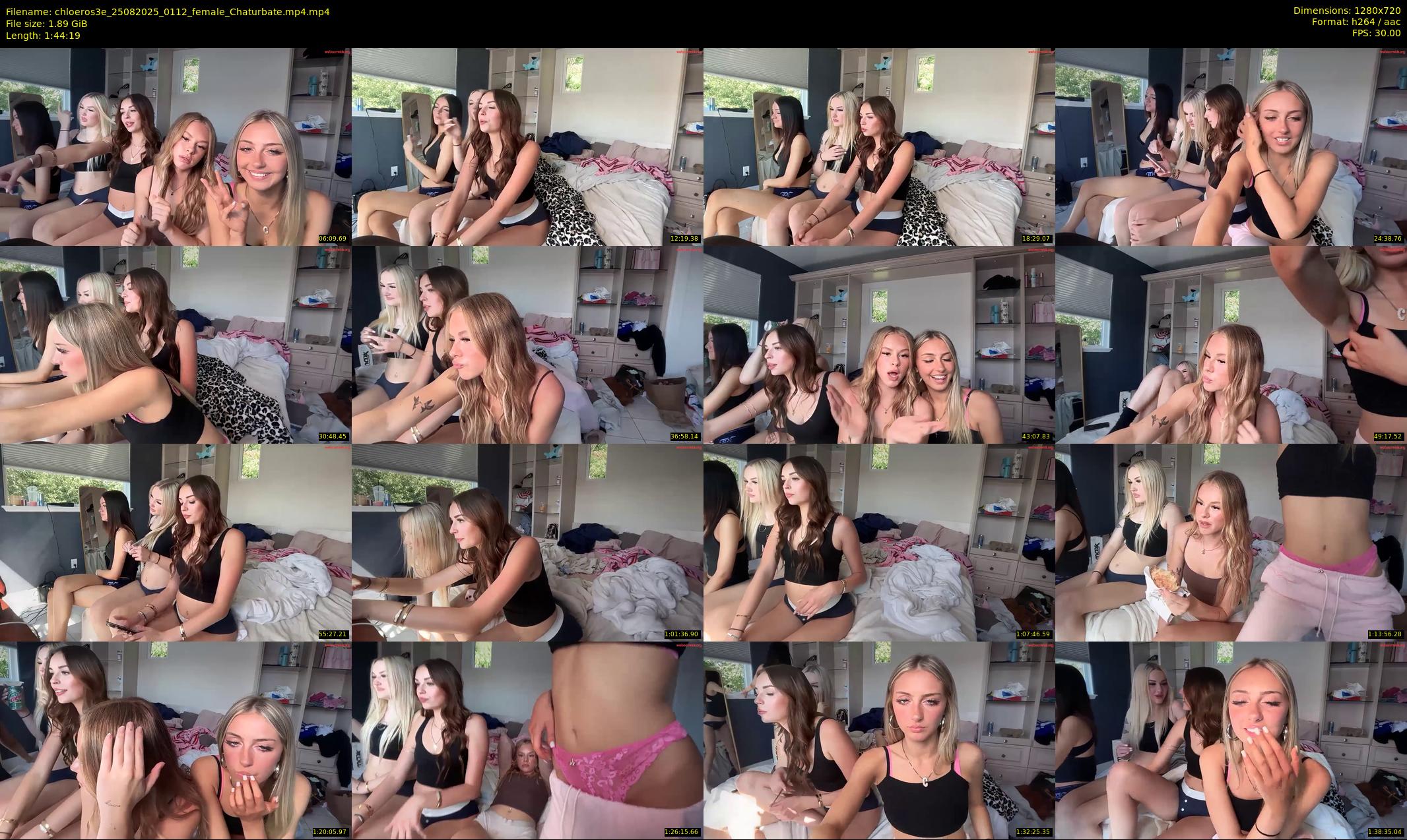 chloeros3e — 105 minute Chaturbate female cam show recording, 720p, Aug 25, 2025