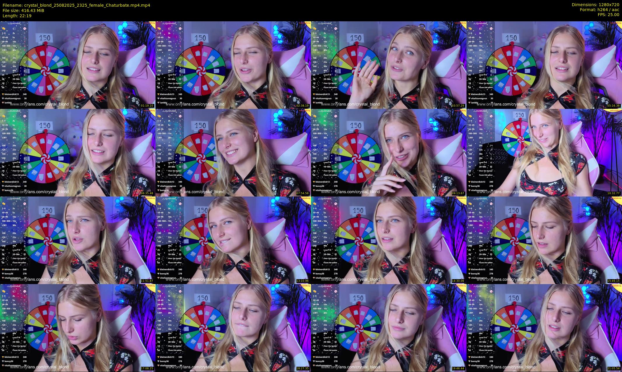 crystal_blond — 23 minute Chaturbate female cam show recording, 720p, Aug 25, 2025