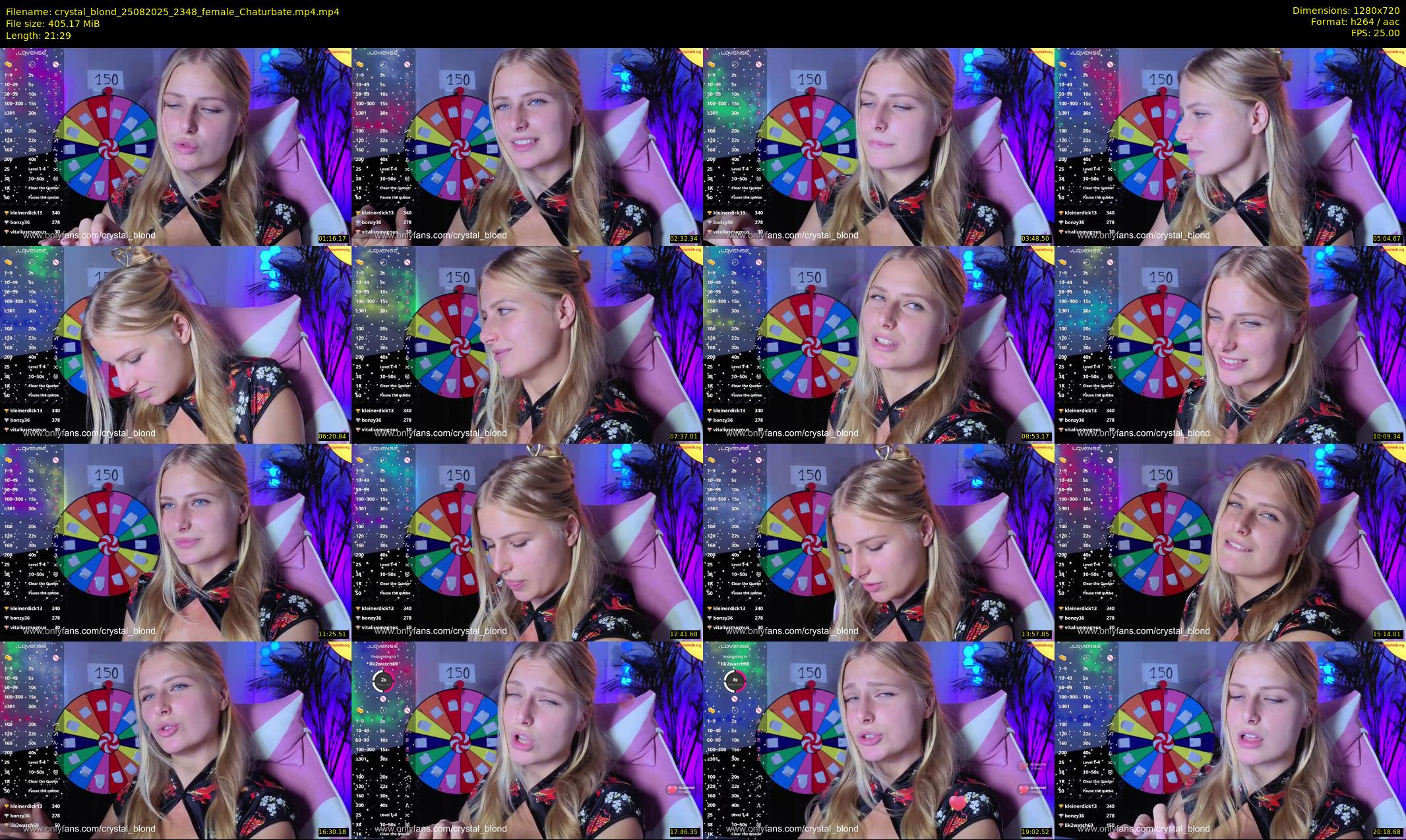 crystal_blond — 22 minute Chaturbate female cam show recording, 720p, Aug 25, 2025