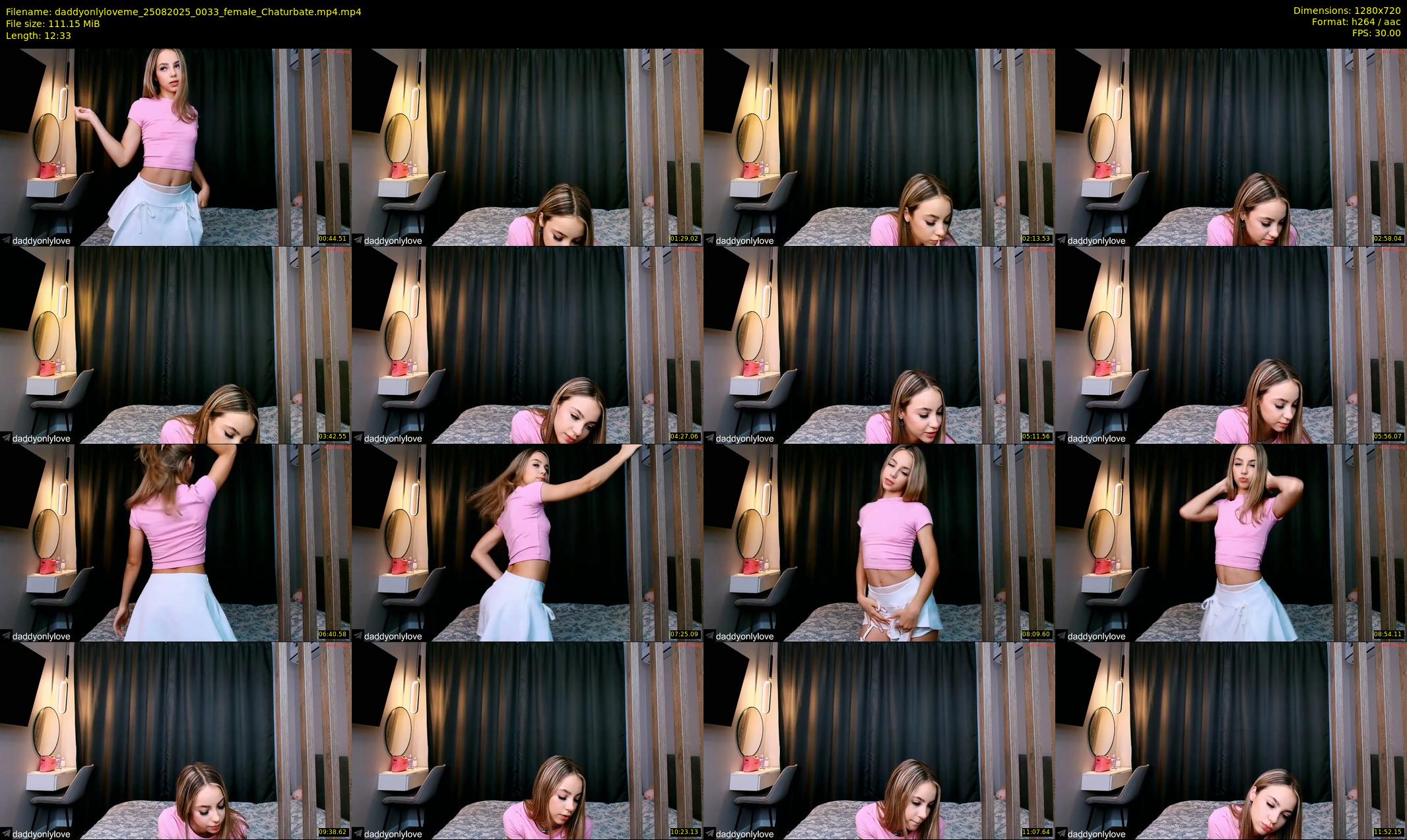 daddyonlyloveme — 13 minute Chaturbate female cam show recording, 720p, Aug 25, 2025