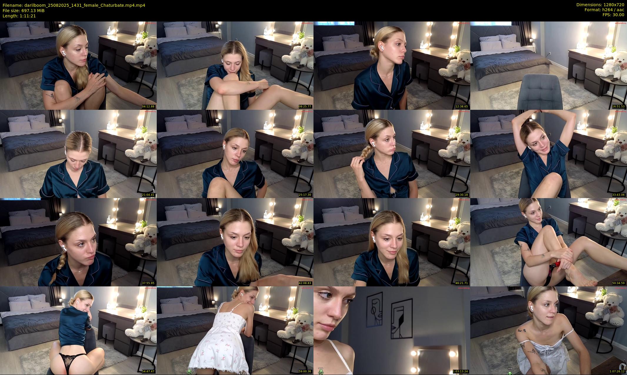 darilboom — 72 minute Chaturbate female cam show recording, 720p, Aug 25, 2025