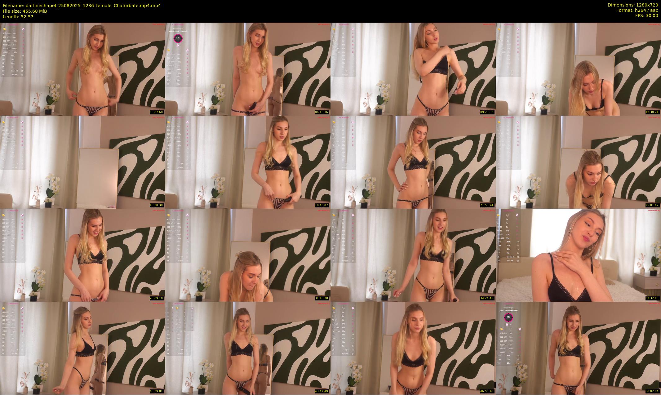 darlinechapel — 53 minute Chaturbate female cam show recording, 720p, Aug 25, 2025