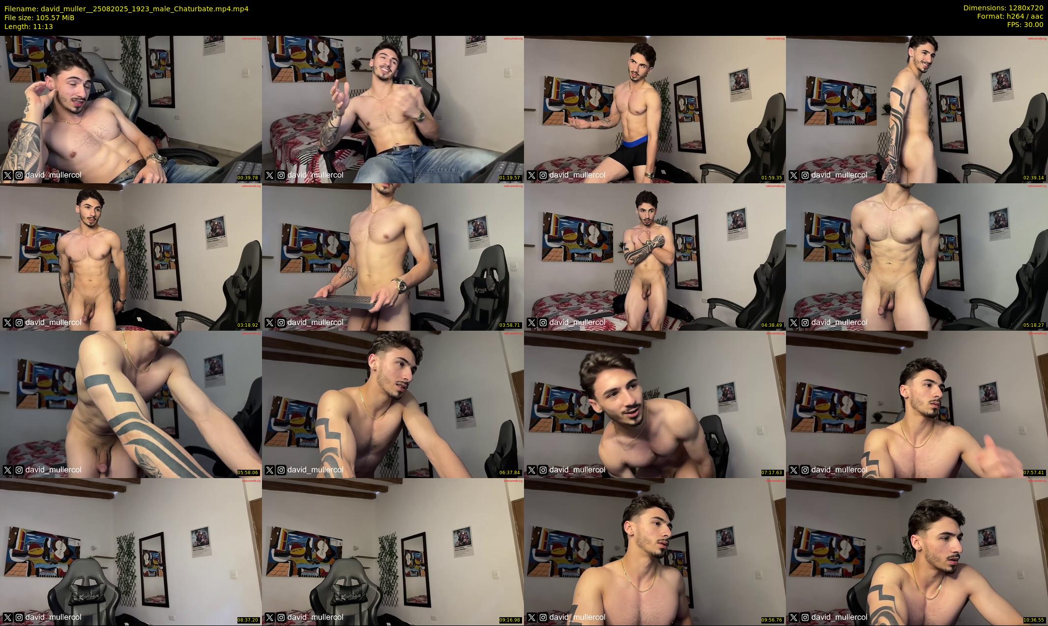 david_muller_ — 12 minute Chaturbate male cam show recording, 720p, Aug 25, 2025