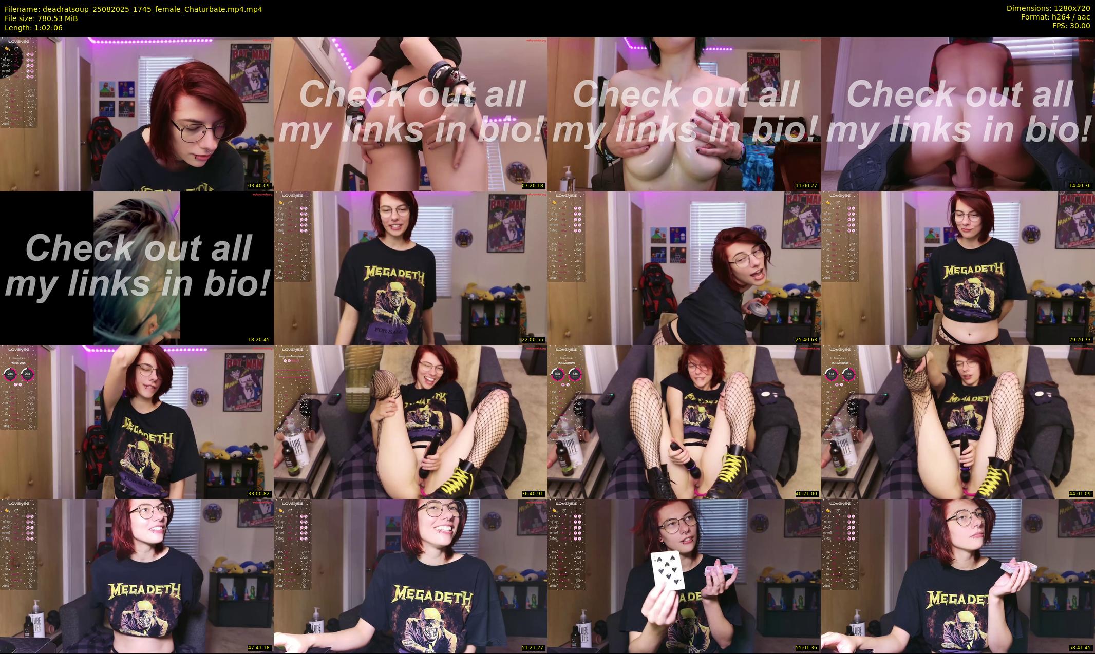 deadratsoup — 63 minute Chaturbate female cam show recording, 720p, Aug 25, 2025