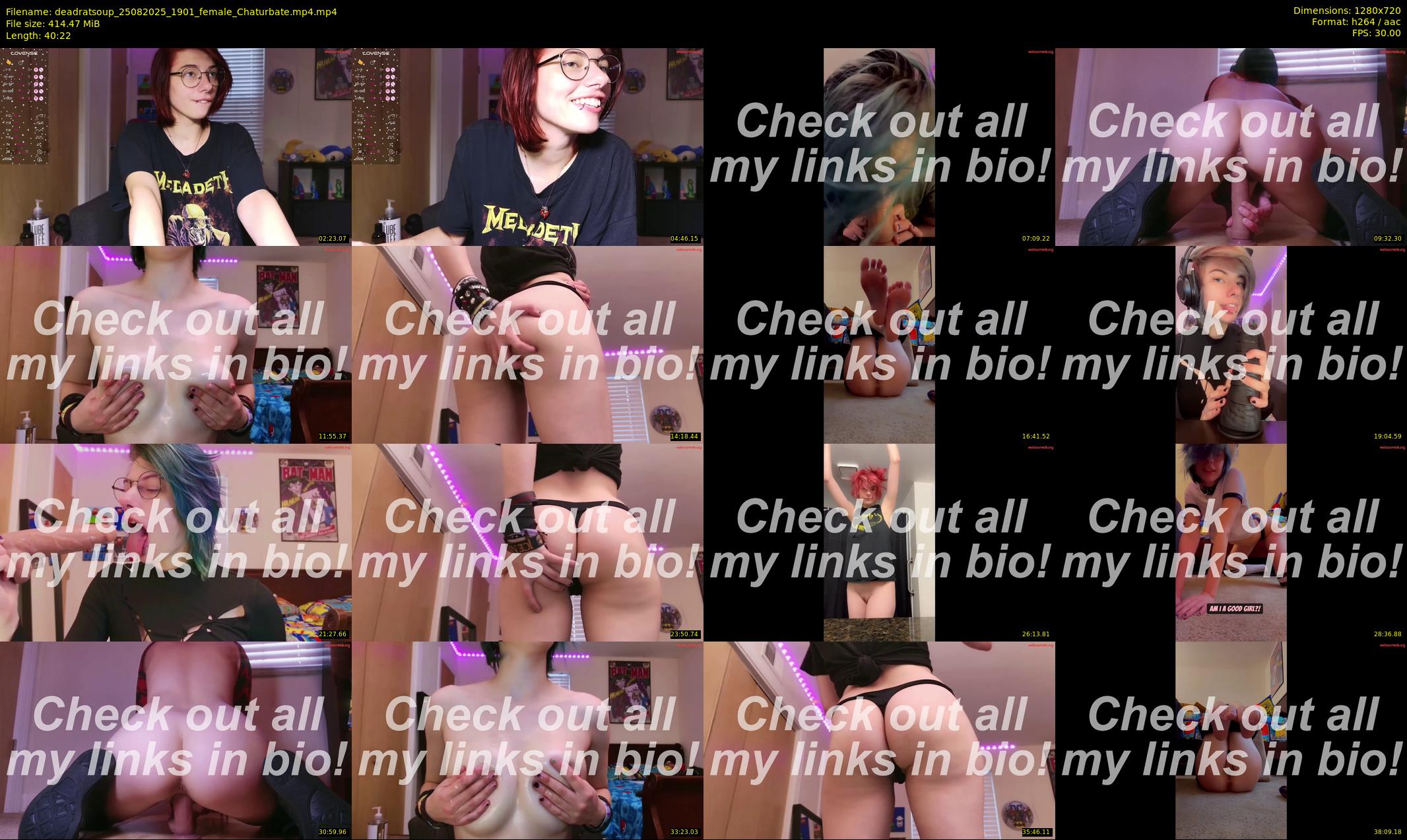 deadratsoup — 41 minute Chaturbate female cam show recording, 720p, Aug 25, 2025