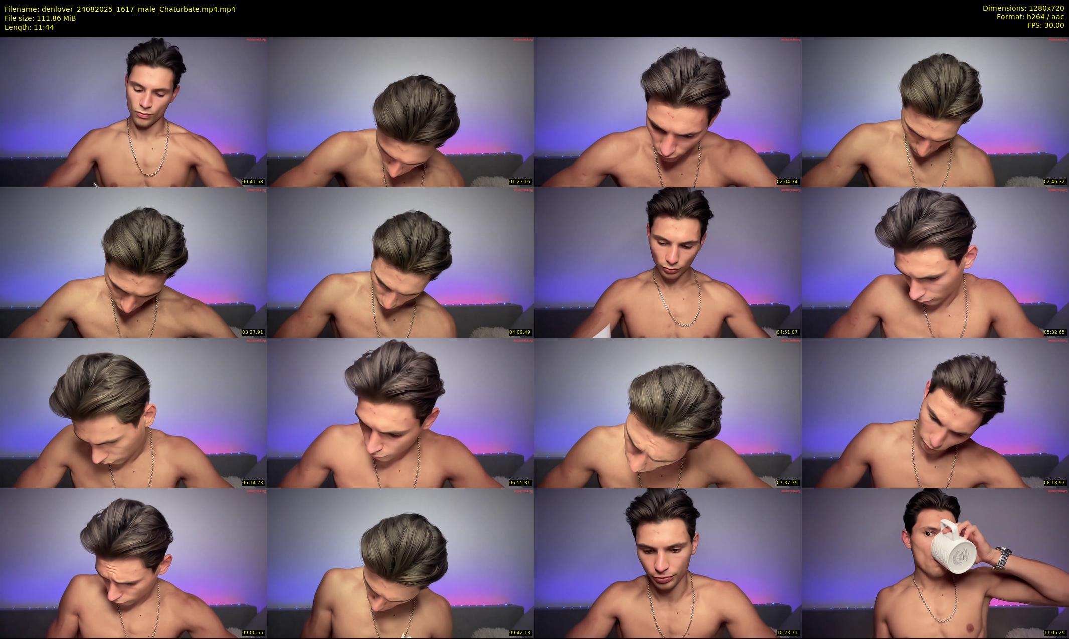 denlover — 12 minute Chaturbate male cam show recording, 720p, Aug 24, 2025