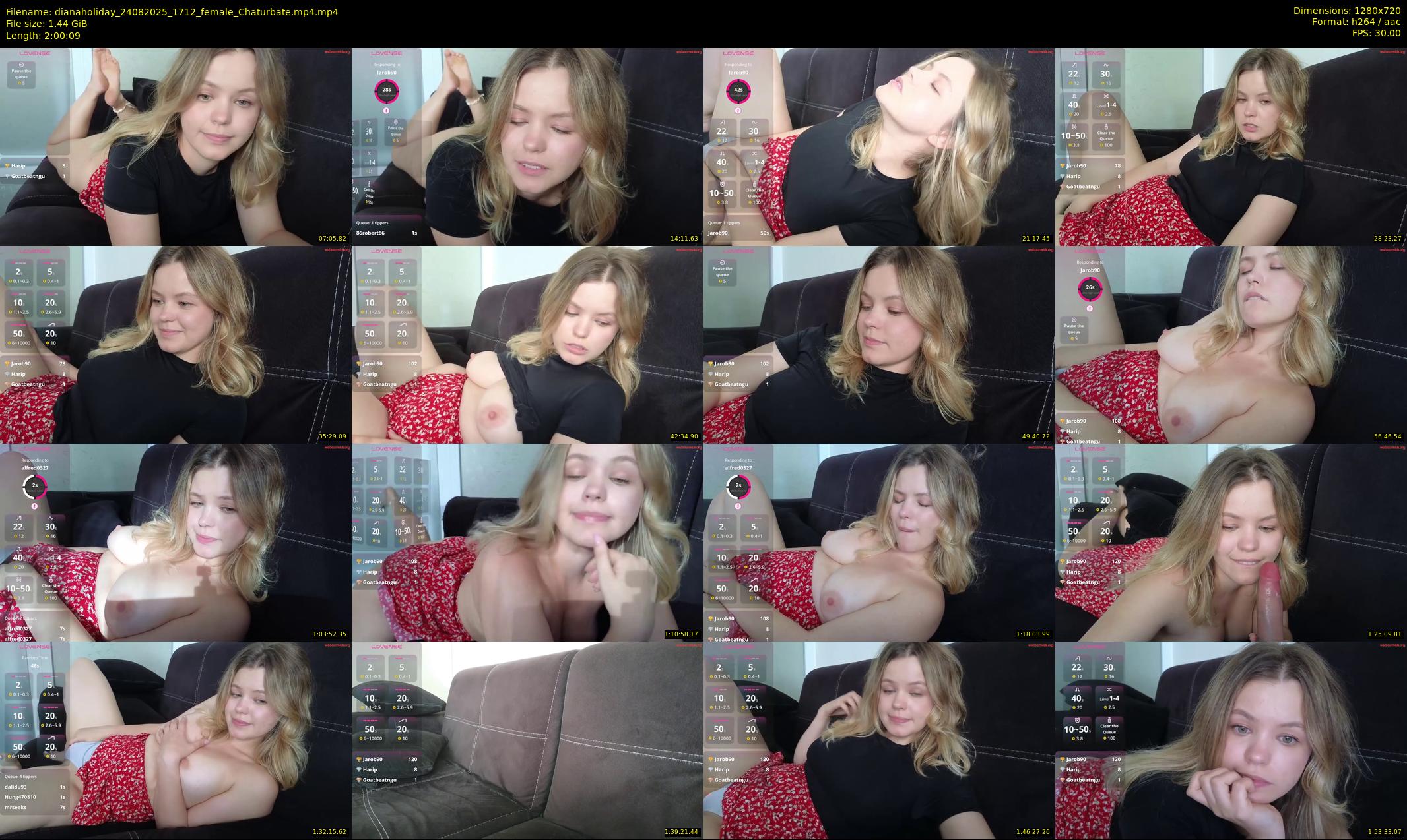 dianaholiday — 121 minute Chaturbate female cam show recording, 720p, Aug 24, 2025