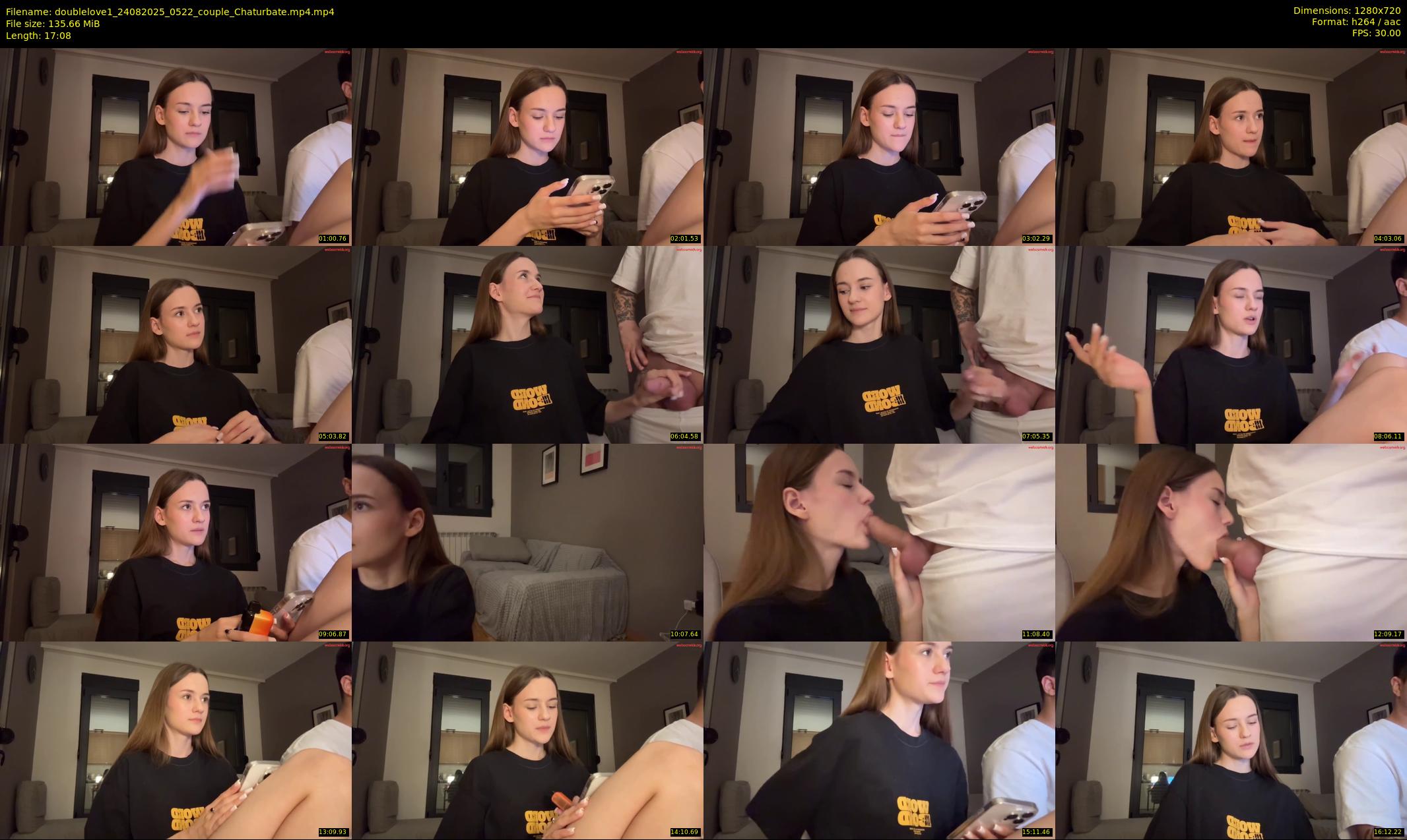 doublelove1 — 18 minute Chaturbate couple cam show recording, 720p, Aug 24, 2025