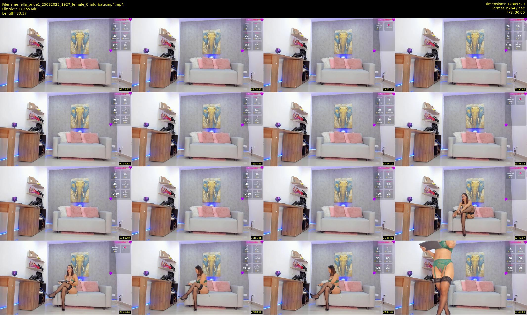 ella_pride1 — 34 minute Chaturbate female cam show recording, 720p, Aug 25, 2025